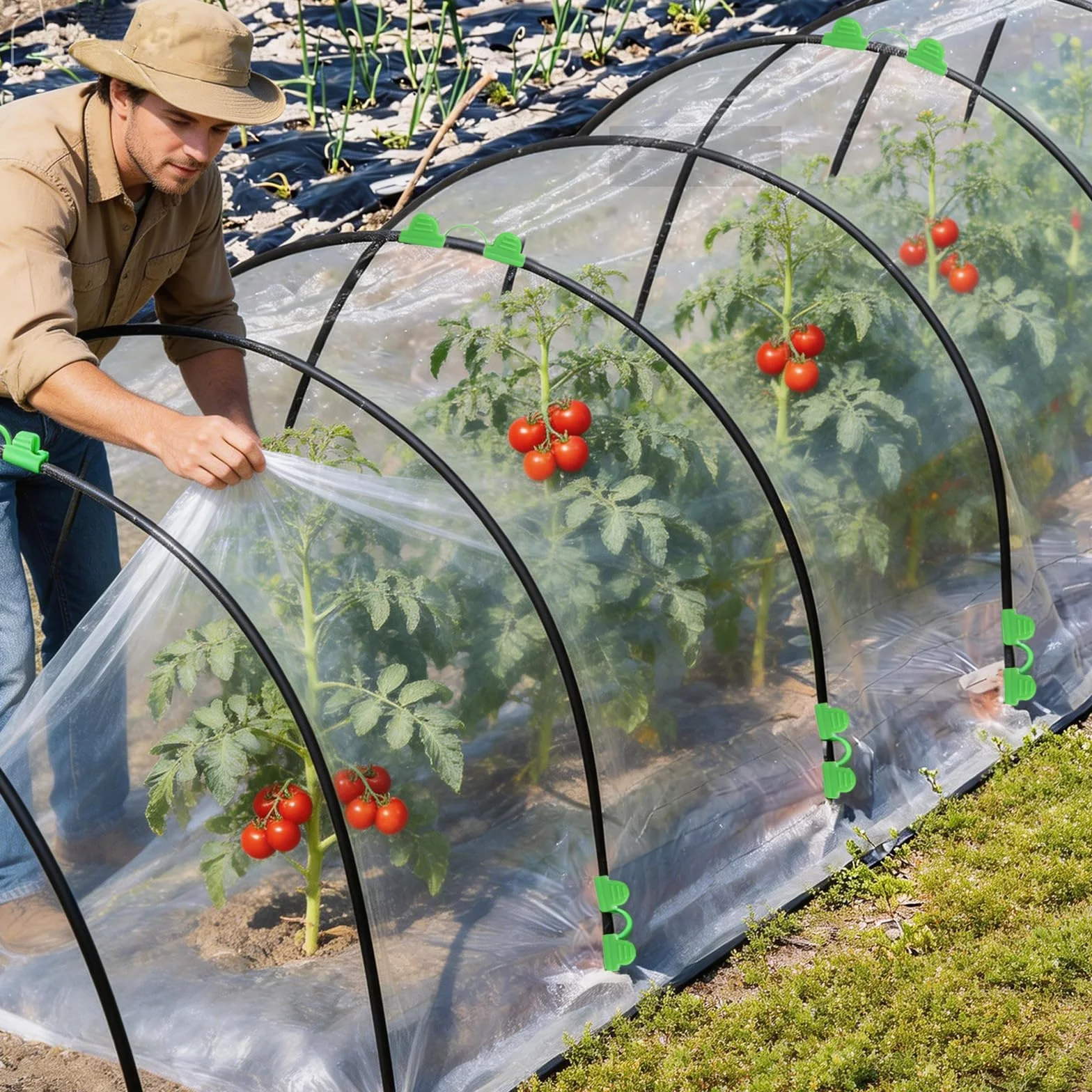Arceau pour Serre Tunnel, 30 Tiges en Fibre de Verre pour Plate-Bande Surélevée – Arches Amovibles et Réutilisables pour Protection des Légumes, Fruits et Plantes au Jardin