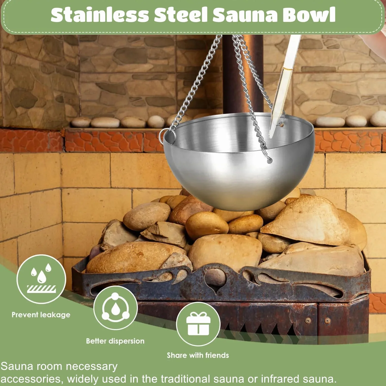 Bol d'herbes de Sauna Durable en Acier, Tasse d'huile Essentielle Accessoires de Sauna