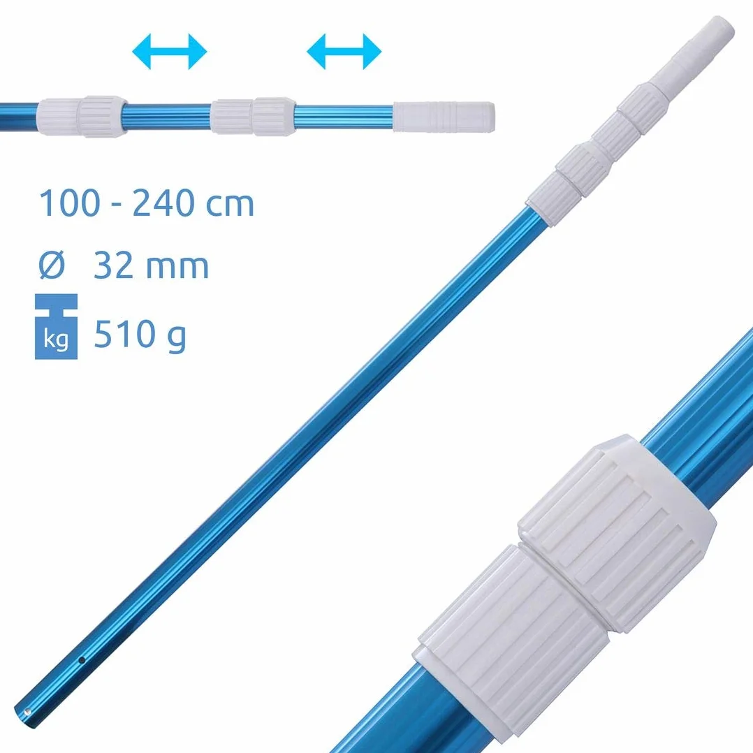 Kit de nettoyage pour piscine PCS 6 pièces avec barre épuisette brosse aspirateur