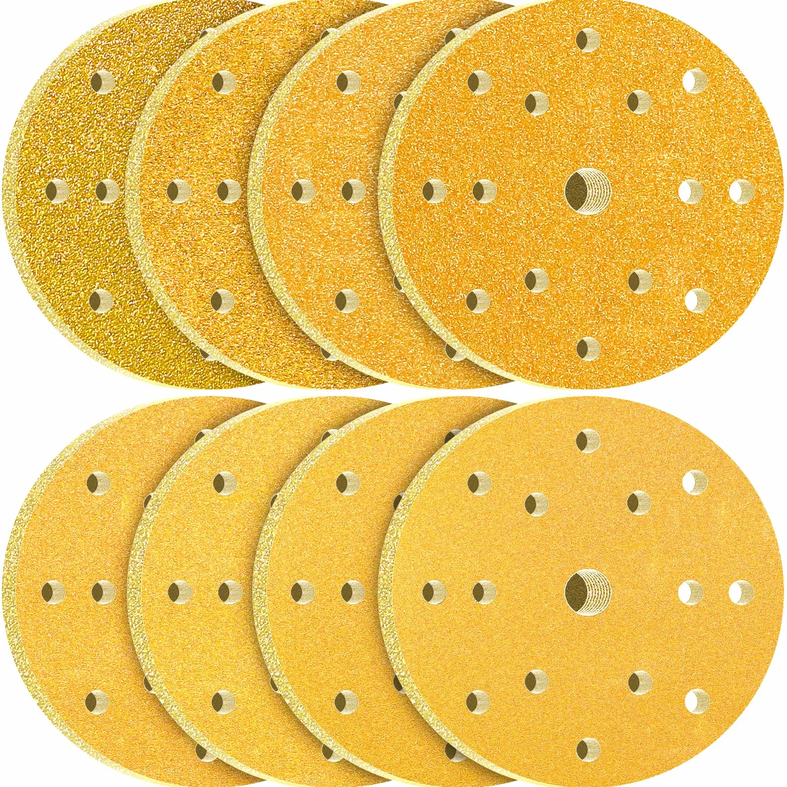 KONGMING 80 Pièces Disque Abrasif 150mm Grain 40-400 15 Trous Ponceuse Excentrique