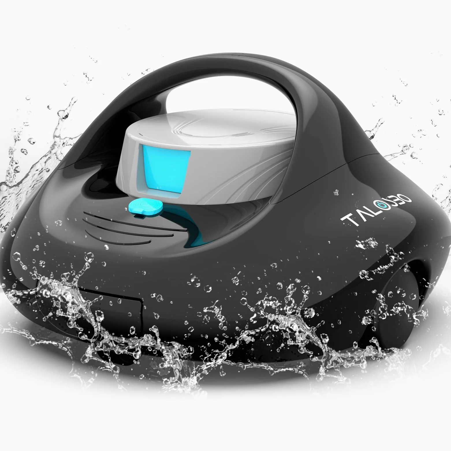 Pleco Se Aspirateur Piscine Hors Sol, 130 Min de Nettoyage Puissant, Charge Rapide en 2,5h, Moteurs à Double Entraînement, Idéal pour Robot Piscine Plat Jusqu'à 85 m²