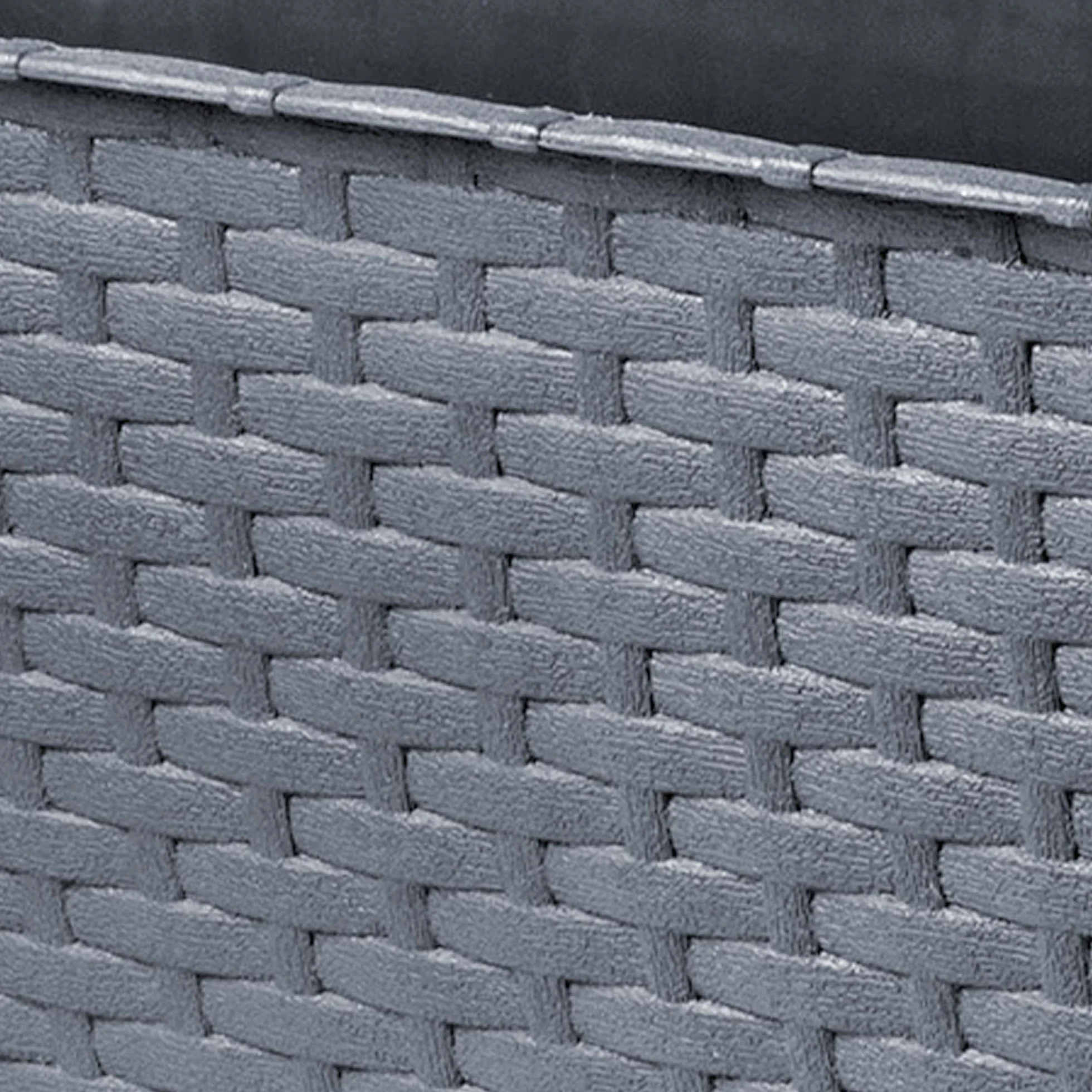 KADAX Lot de 4 jardinières 60 cm Plastique Graphite - Rectangulaires avec supports de fixation