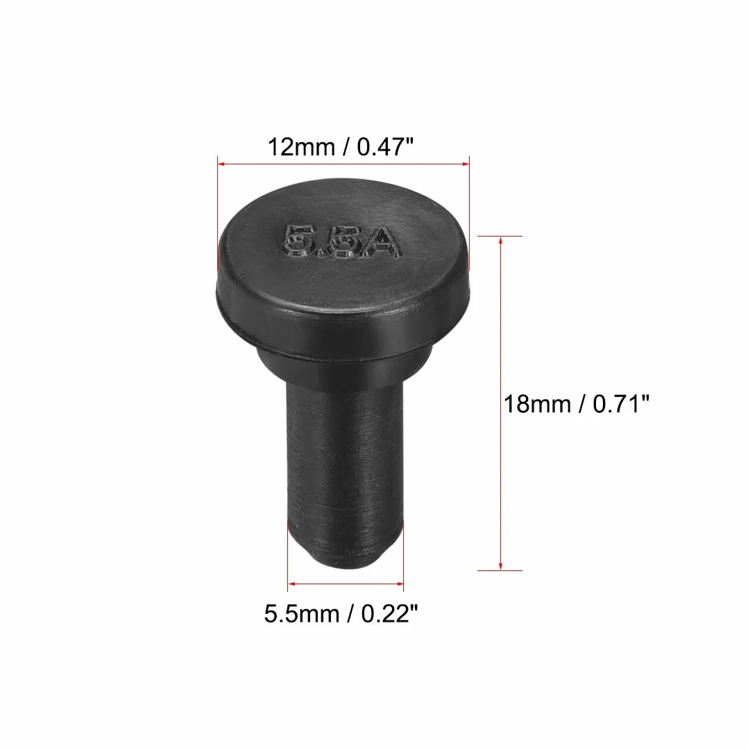 sourcing map Bouchon Presse-étoupe Caoutchouc SPR-055A 5.5mm noir
