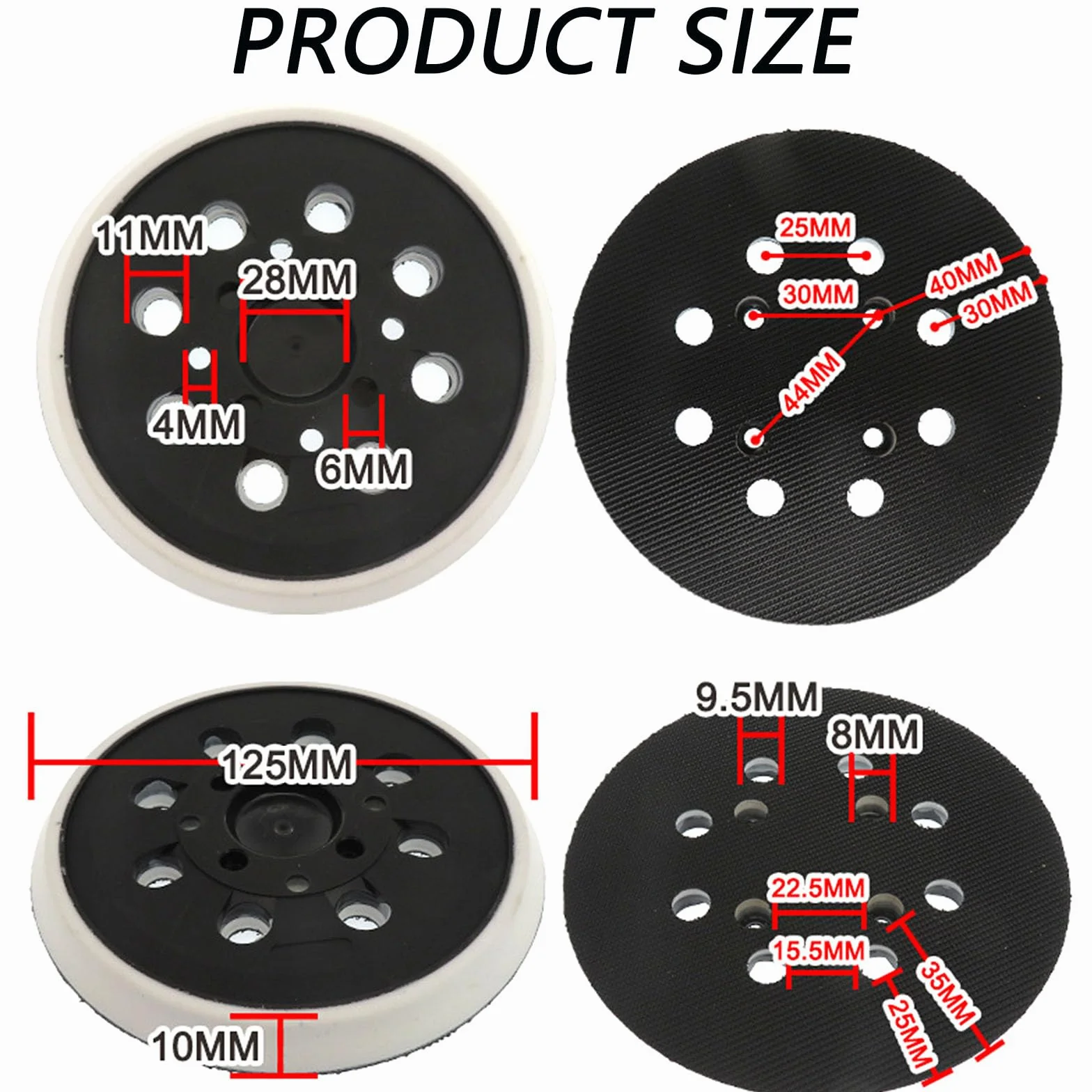 Plateau de Ponçage 125 mm pour Bosch PEX 300/400 AE