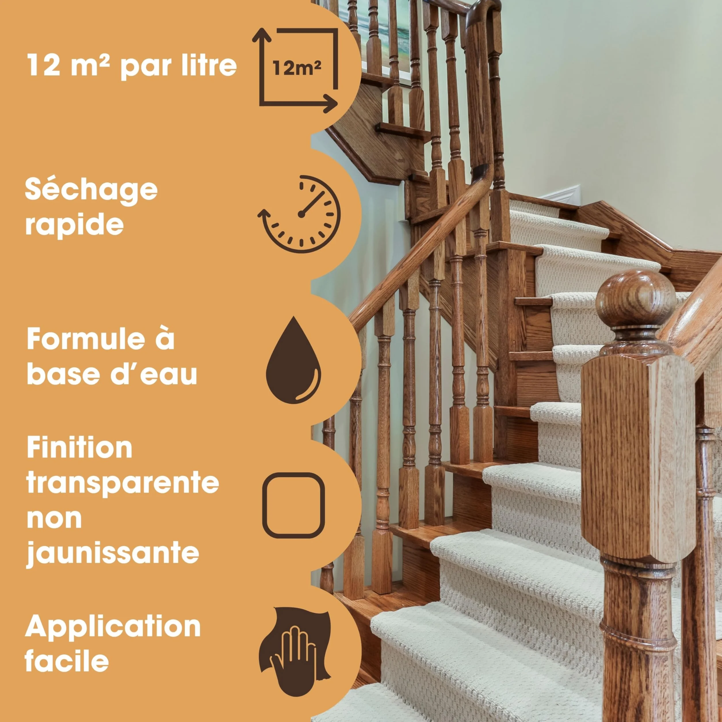 Vernis Bois Intérieur Ultra Résistant 250ml Satiné - Vernis à Séchage Rapide en Phase Aqueuse pour Meubles Bois Dur et Tendre
