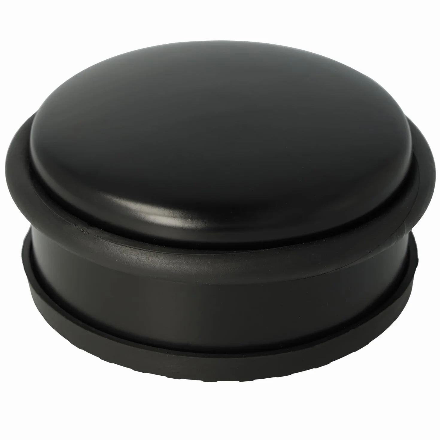 Westcott Butée de porte en acier inoxydable noir 1,2 kg ⌀ 10 cm hauteur 4 cm