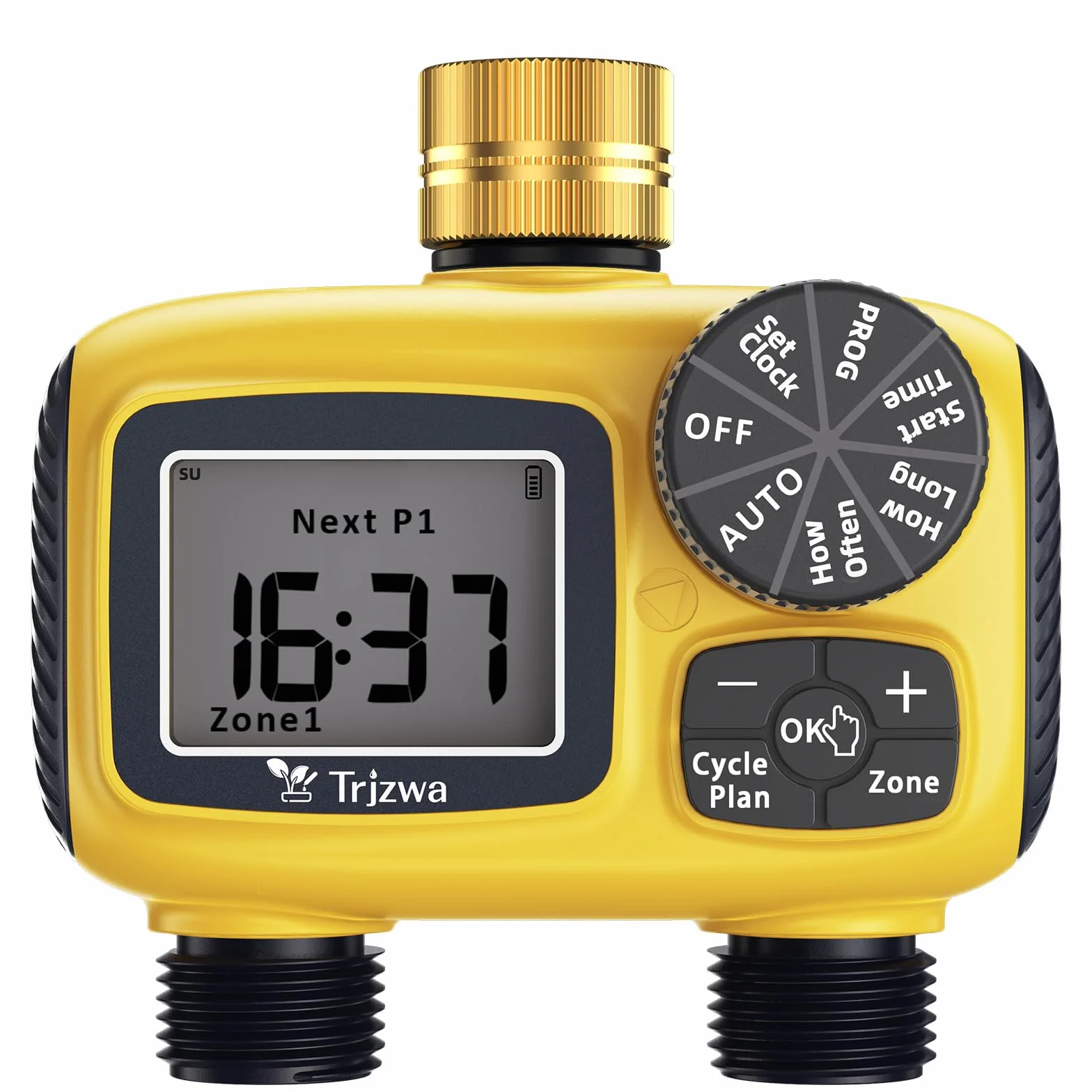 Programmateur Arrosage Automatique 2 Sorties Tuyau Irrigation Laiton IP55 Jardin