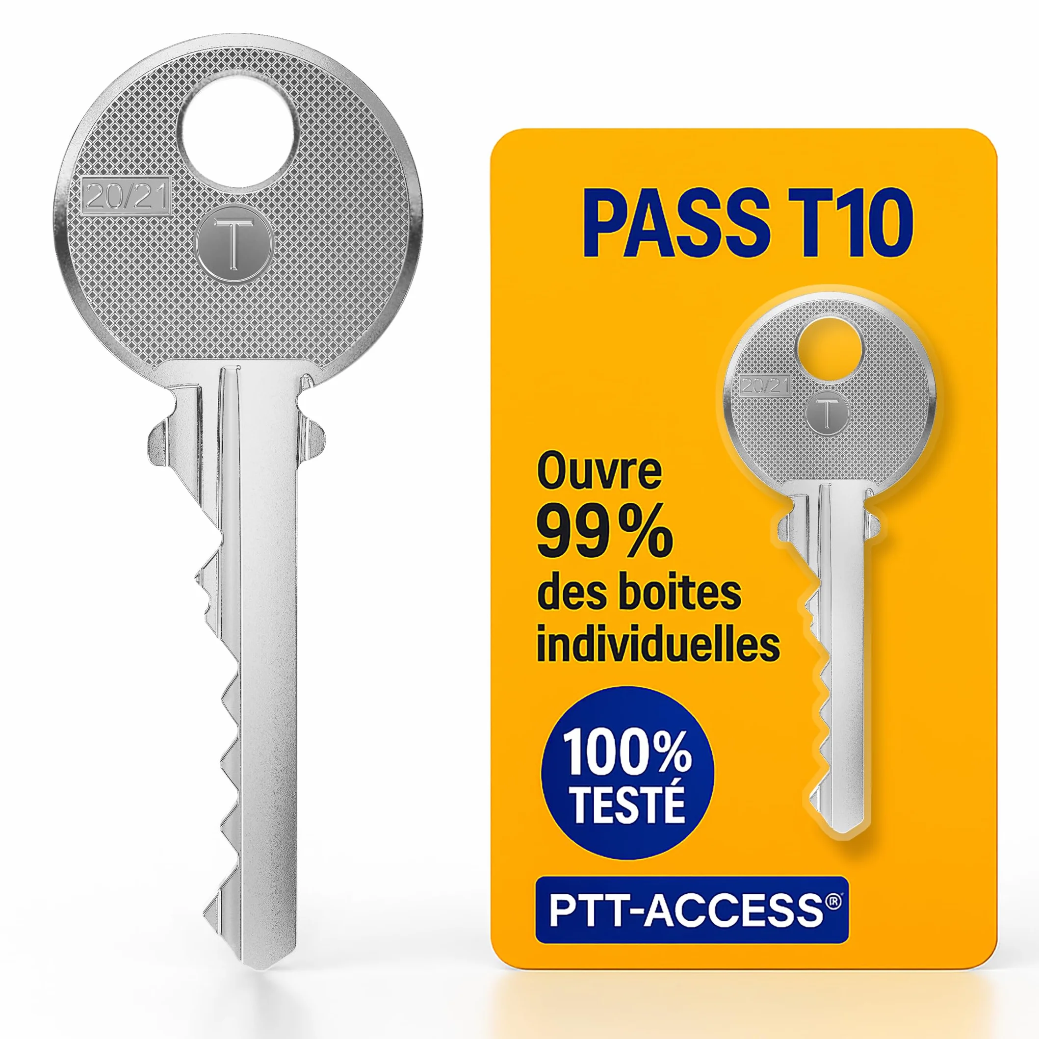 Clé Pass PTT T10 - Passe partout pour boites aux lettres