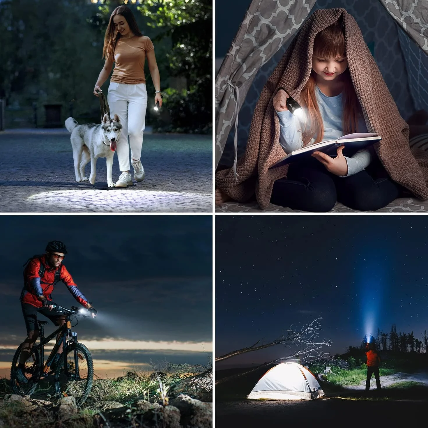 Lepro Lampe Torche L8000 Puissante LED Militaire Zoomable Étanche IPX4 Aluminium Camping Randonnée