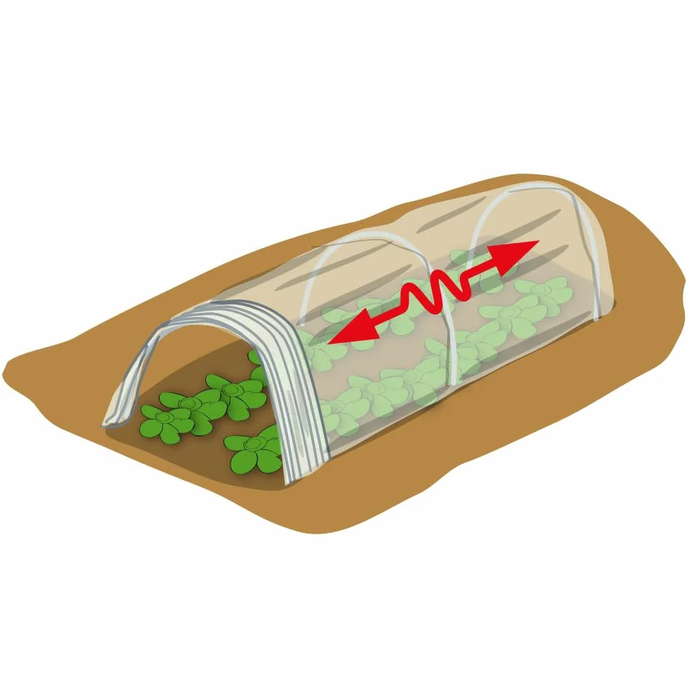 TERRE JARDIN - Tunnel de Forçage Accordéon Souple 4 m