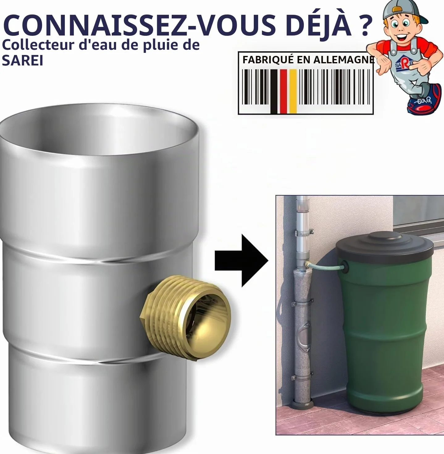 SAREI Kit pluie NW 100 aluminium Zinc