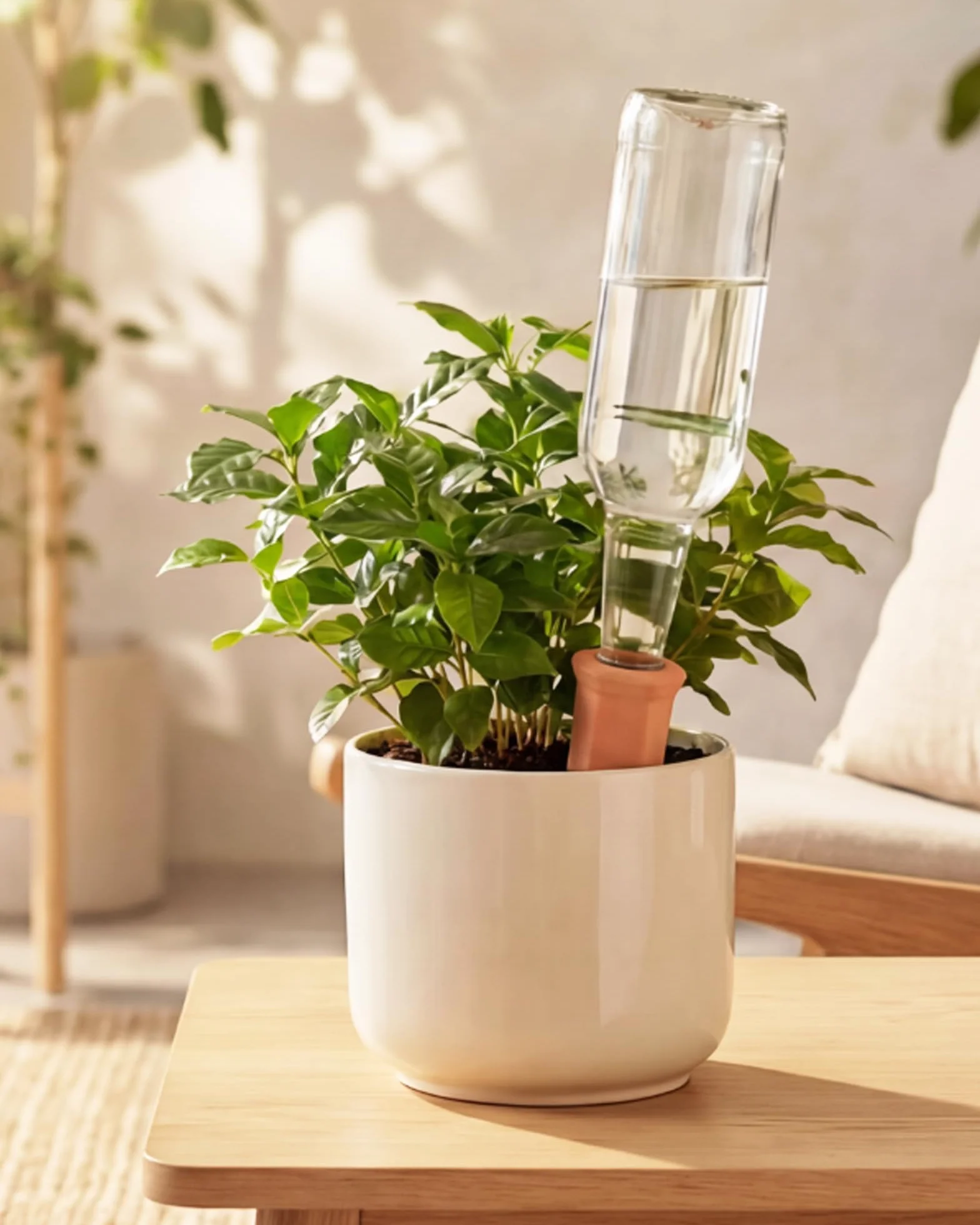 Bamworld Ollas d'Arrosage 6 Pièces Cônes d'Irrigation en Terre Cuite, Système Autonome Goutte à Goutte pour Plantes, Arrosage Automatique pour Vacances Jardin Intérieur et Extérieur