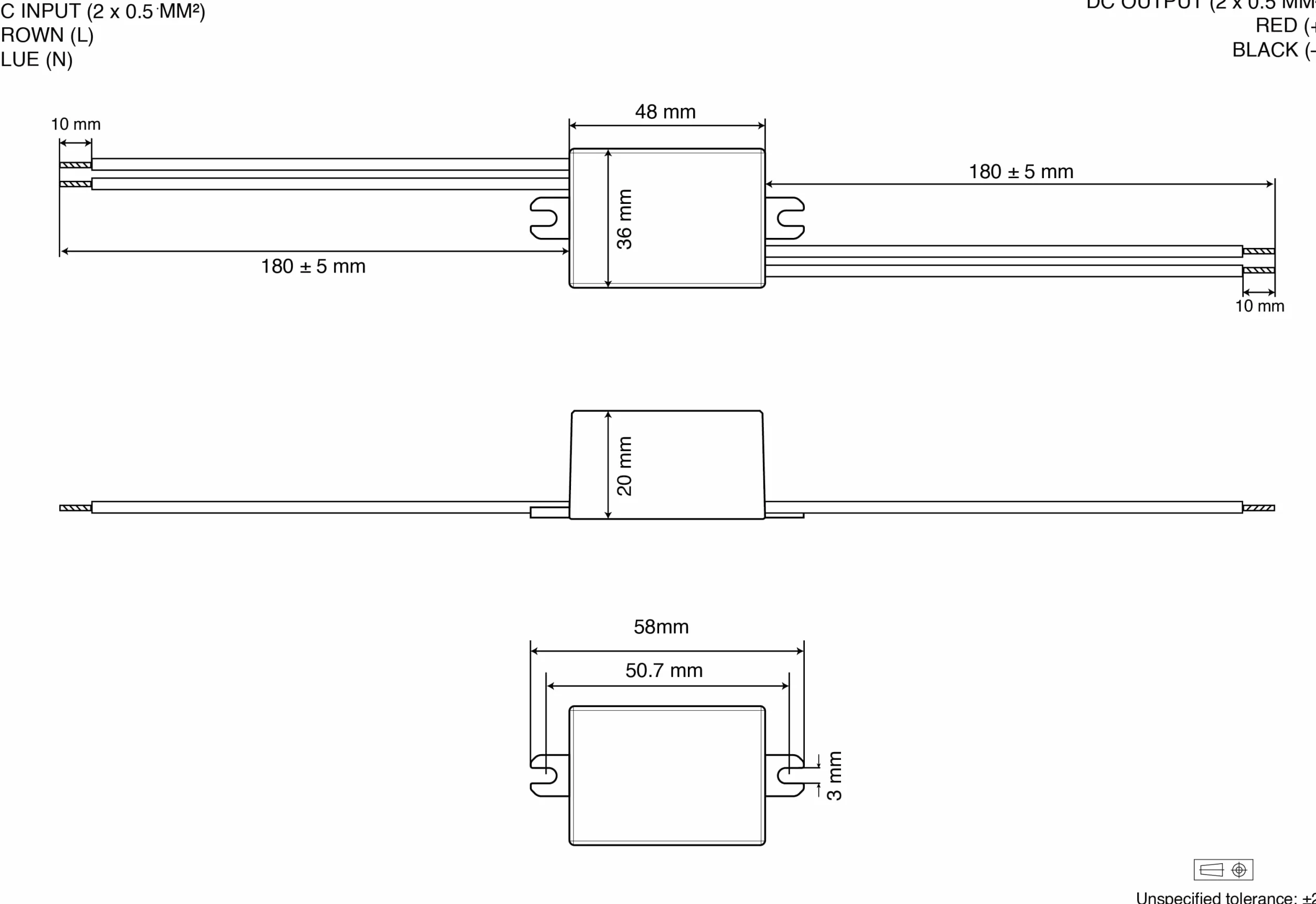 Transformateur LED Variable TRIAC 350mA Courant Constant 5W-10W Driver