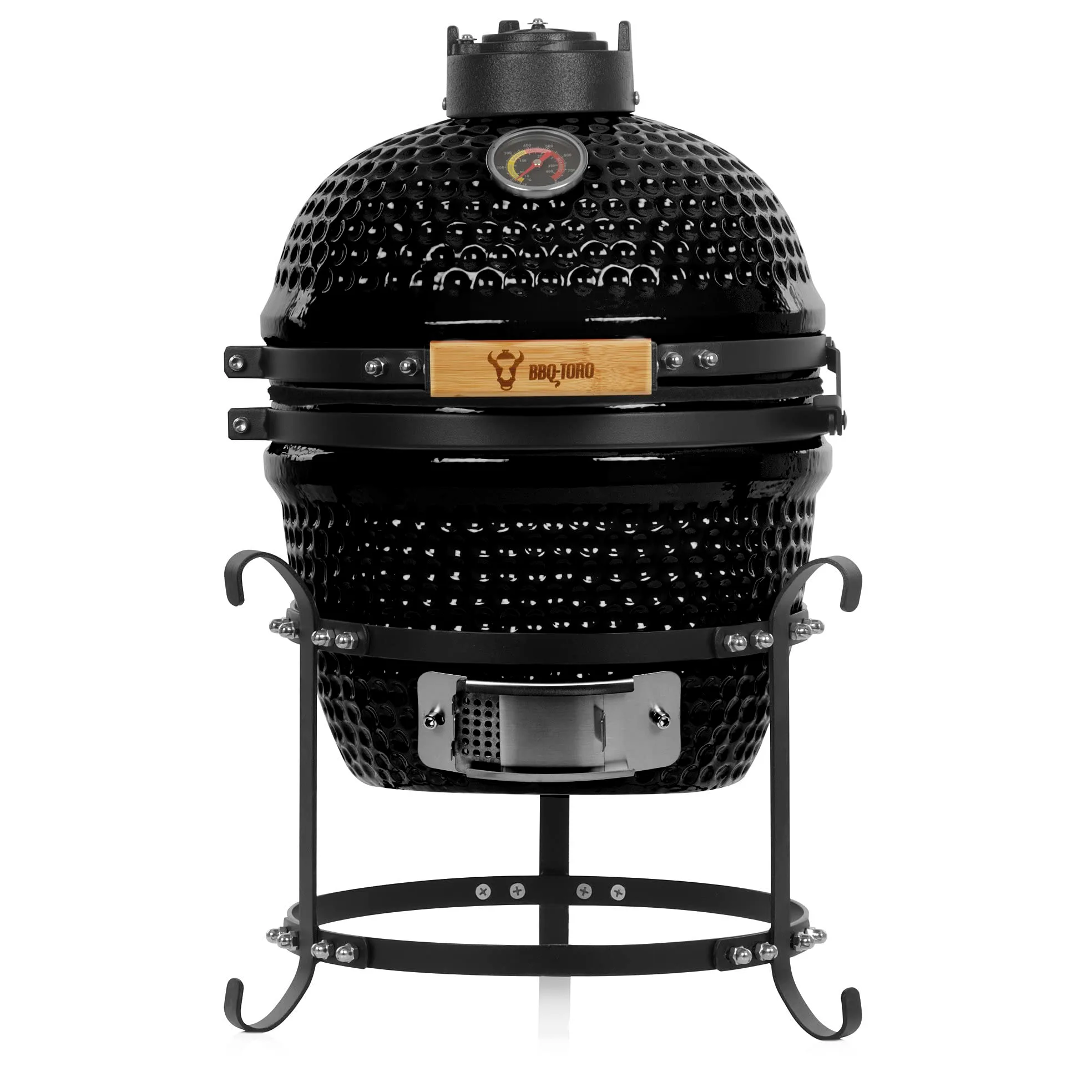 BBQ-Toro Ceramic Kamado BBQ Ø 32 cm avec thermomètre, poignée en bois