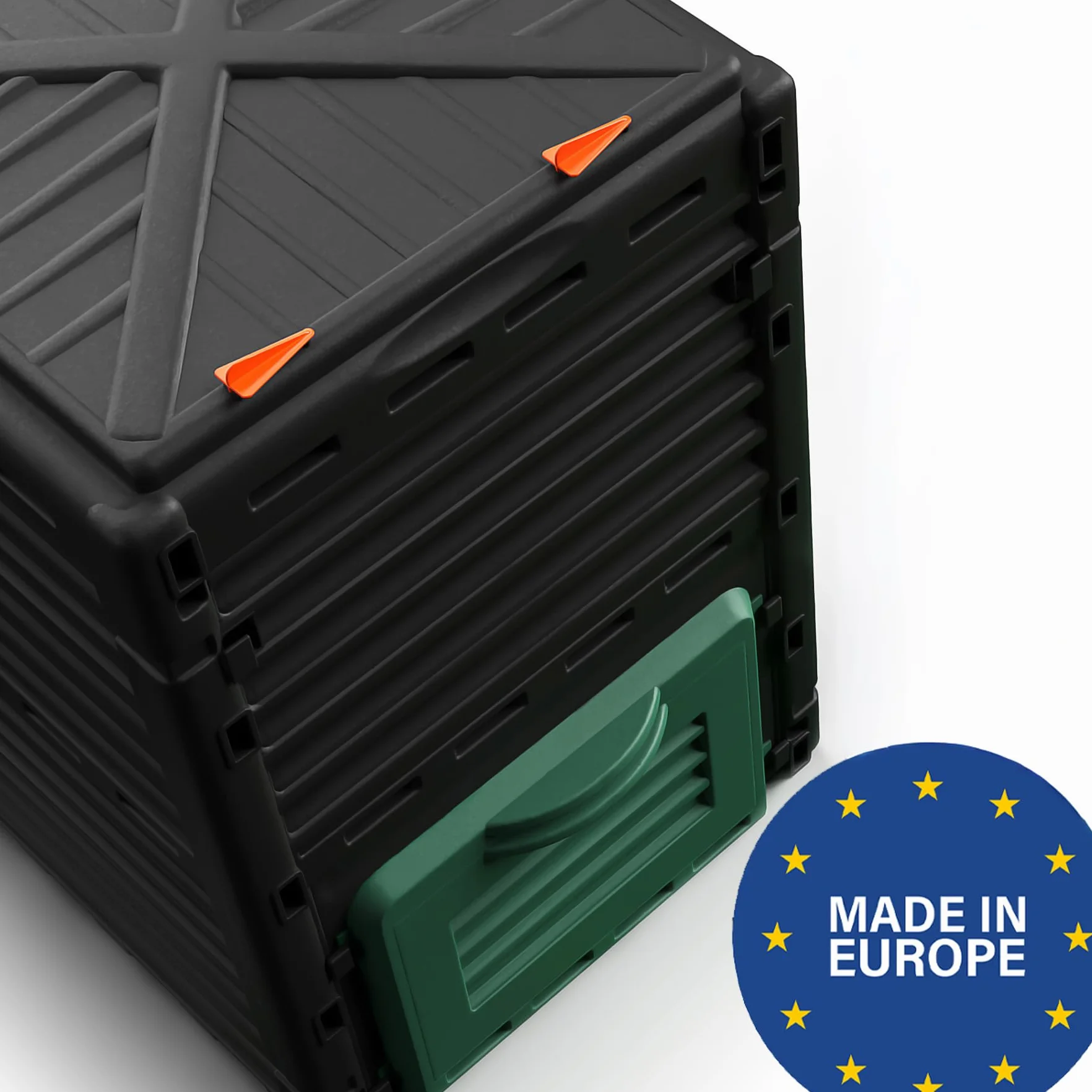 BigDean Composteur jardin 300 litres plastique résistant intempéries fabriqué Europe