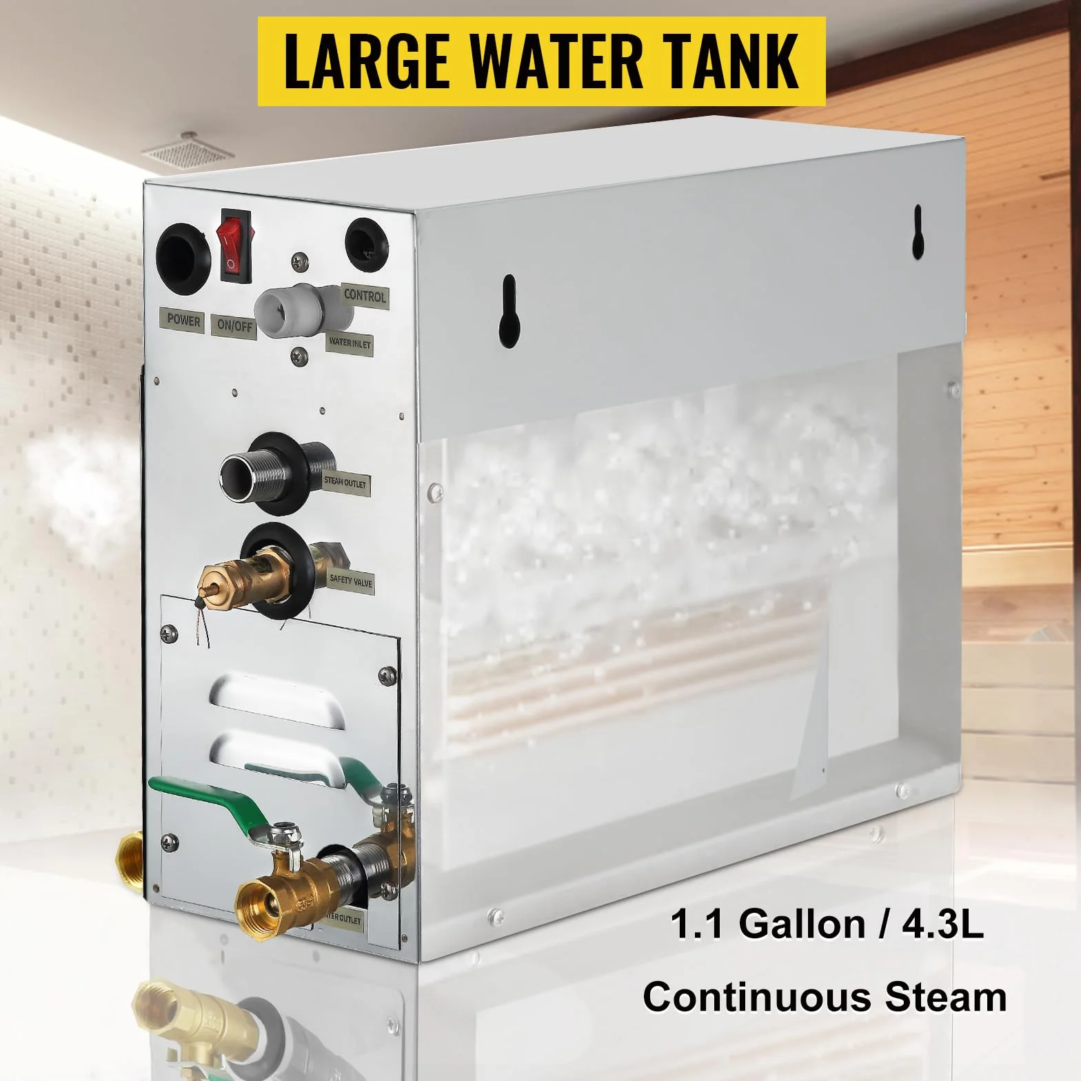 Générateur de vapeur 6 kW pour sauna avec contrôleur numérique