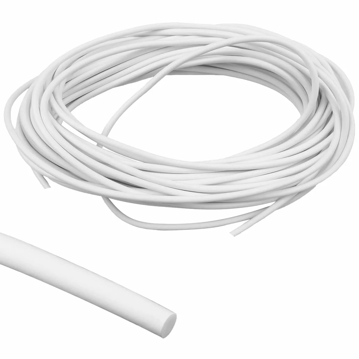 Joint d'Étanchéité en Mousse de Silicone Ø 4mm x 10m, Cordon en Caoutchouc Éponge EPDM pour Portes et Fenêtres
