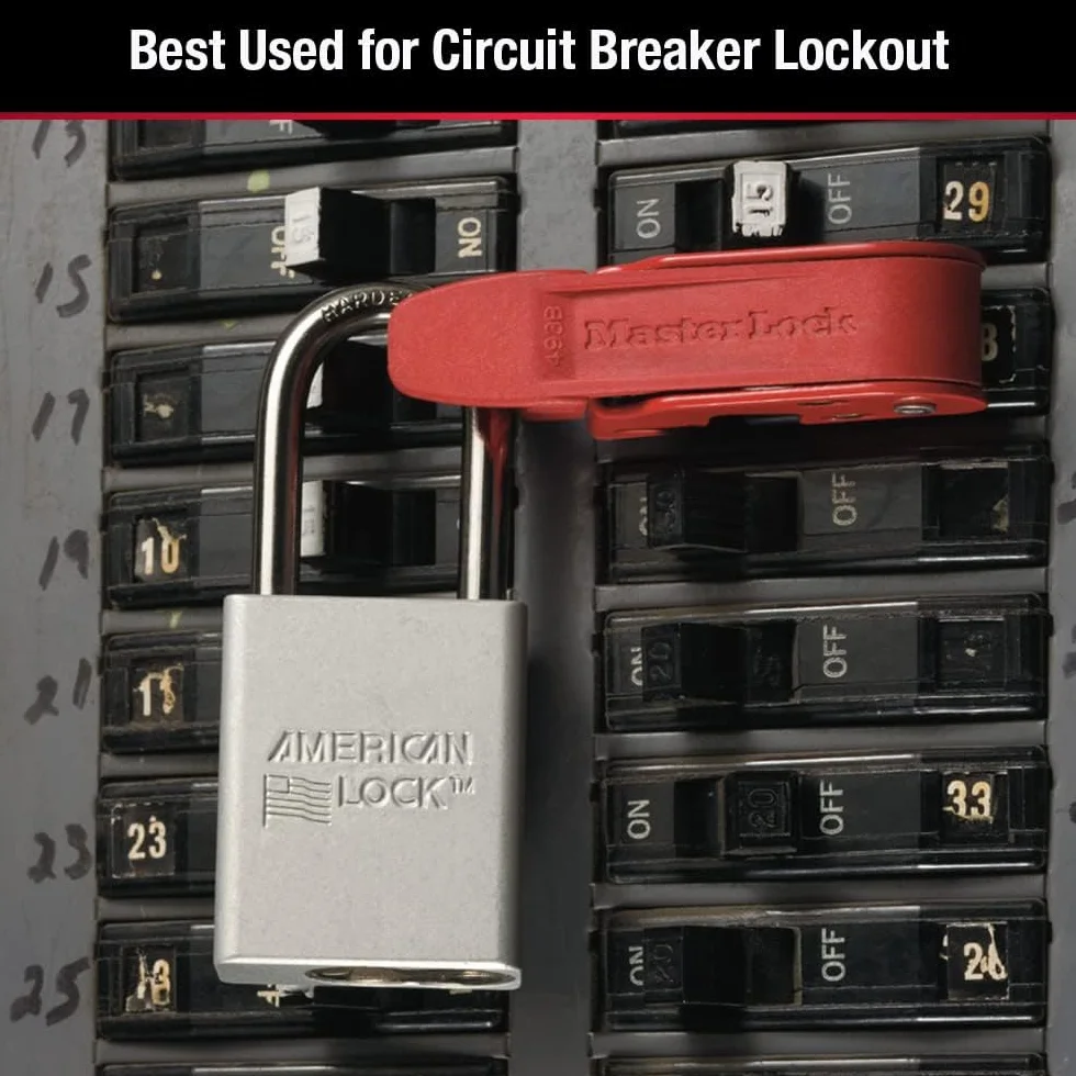 Master Lock 493B Bloque disjoncteur Grip Tight Consignation Electrique interrupteurs bascules standard 13 x 7 x 3 cm