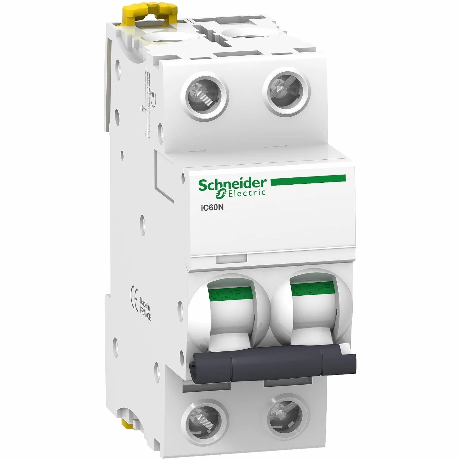Schneider Electric Acti9 IC60N Disjoncteur 2P 32A Courbure C 50/60 Hz