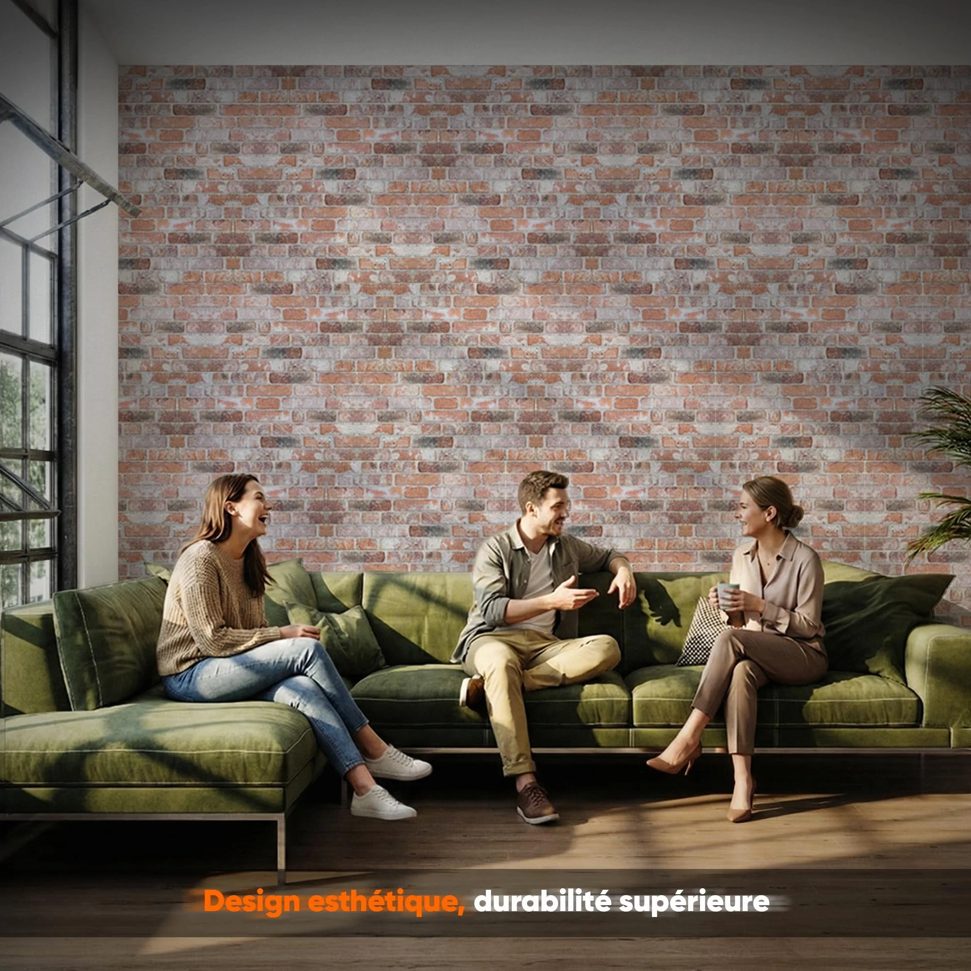IZODEKOR Revêtement mural aspect pierre 100x50x2 cm panneau mural effet 3D 10 pièces