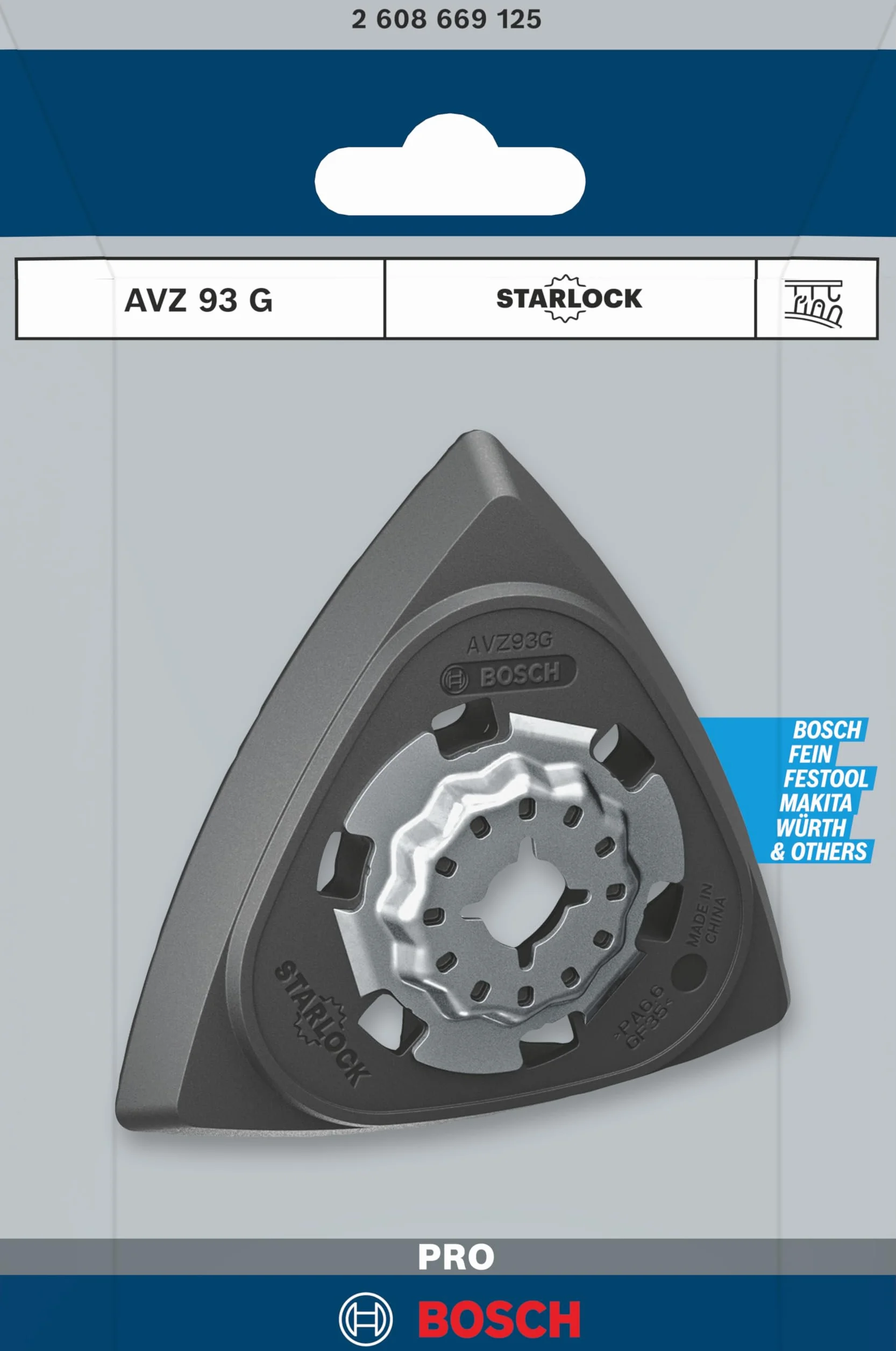 Bosch Plateau de ponçage PRO AVZ 93 G Ø 93 mm Accessoire Outil multifonction