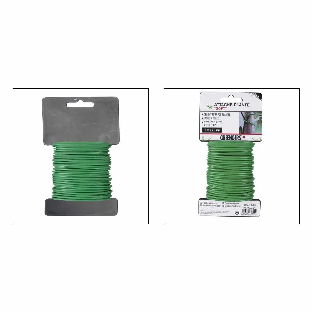 90354 Lien de Jardinage Soft 10 m x 3 mm – Attache Plantes Souple – Ficelle de Tuteurage pour Tomates, Fleurs et Plantes Grimpantes – Ligature Douce