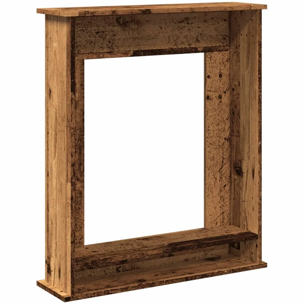 Cadre de cheminée vieux bois 75x20x87,5 cm bois d'ingénierie