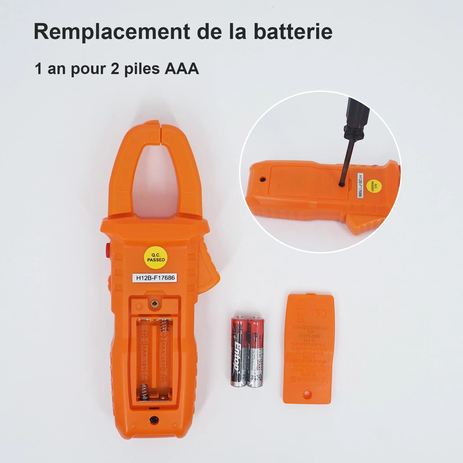 Pince numérique multimètre ampère testeur de tension 600 A AC/DC résistance NCV LPF diode continuité rétroéclairage