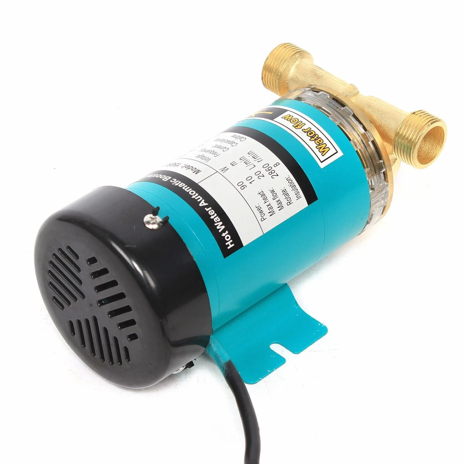 Pompe à eau chaude 120 W - Pompe à pression - Pompe de jardin électrique - 220 V - Pour douches, robinets, machines à laver, chaudières et tuyaux d'arrosage - Tête maximale de 15 m - Contrôle