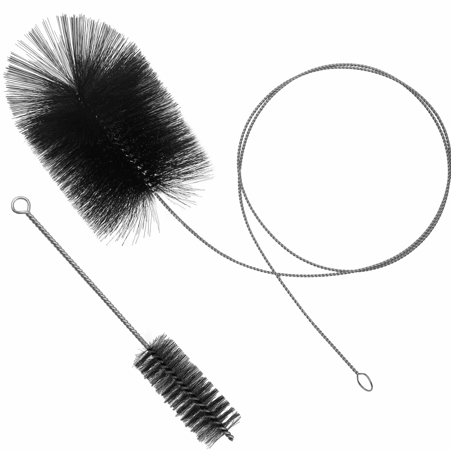 Kit Ramonage Poêle Pellet 2 Pièces, Brosse Flexible 2m Nettoyage Conduits Cheminée Chaudière