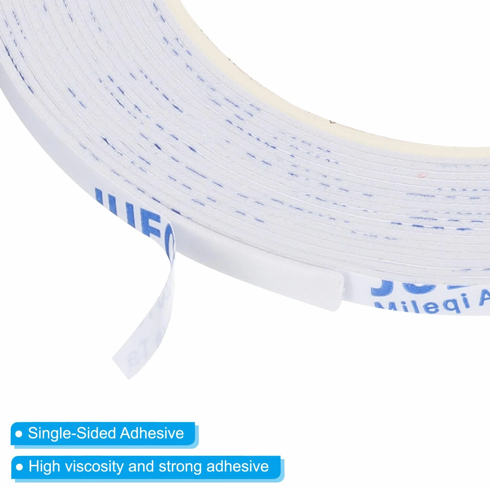 PATIKIL Ruban en Mousse d'Étanchéité 5m 2 Paquets 5mmx1mm Bande Adhésive Simple Face Portes Fenêtres Isolation Tuyaux Blanc