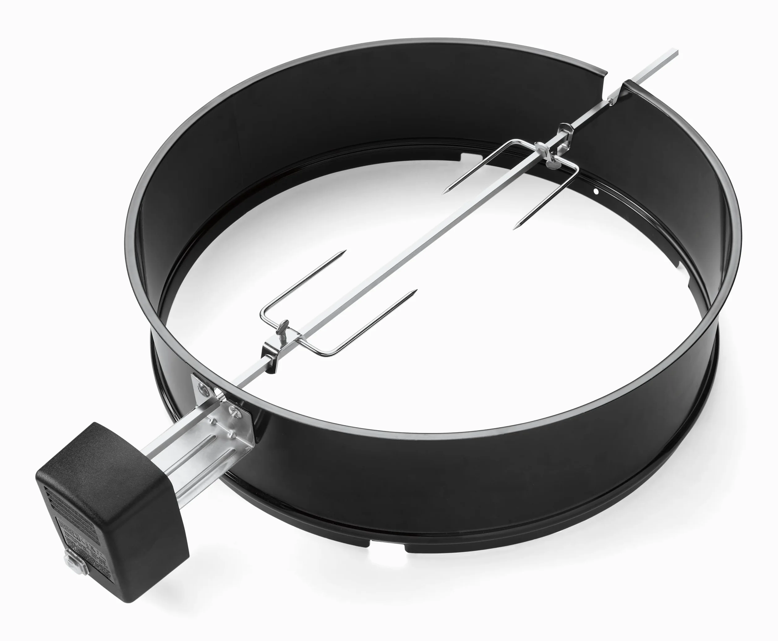 Weber Rôtissoire pour barbecues à Charbon 57 cm/Broche motorisée pour Une Cuisson homogène des rôtis et volailles – Noir/Argent (7494)