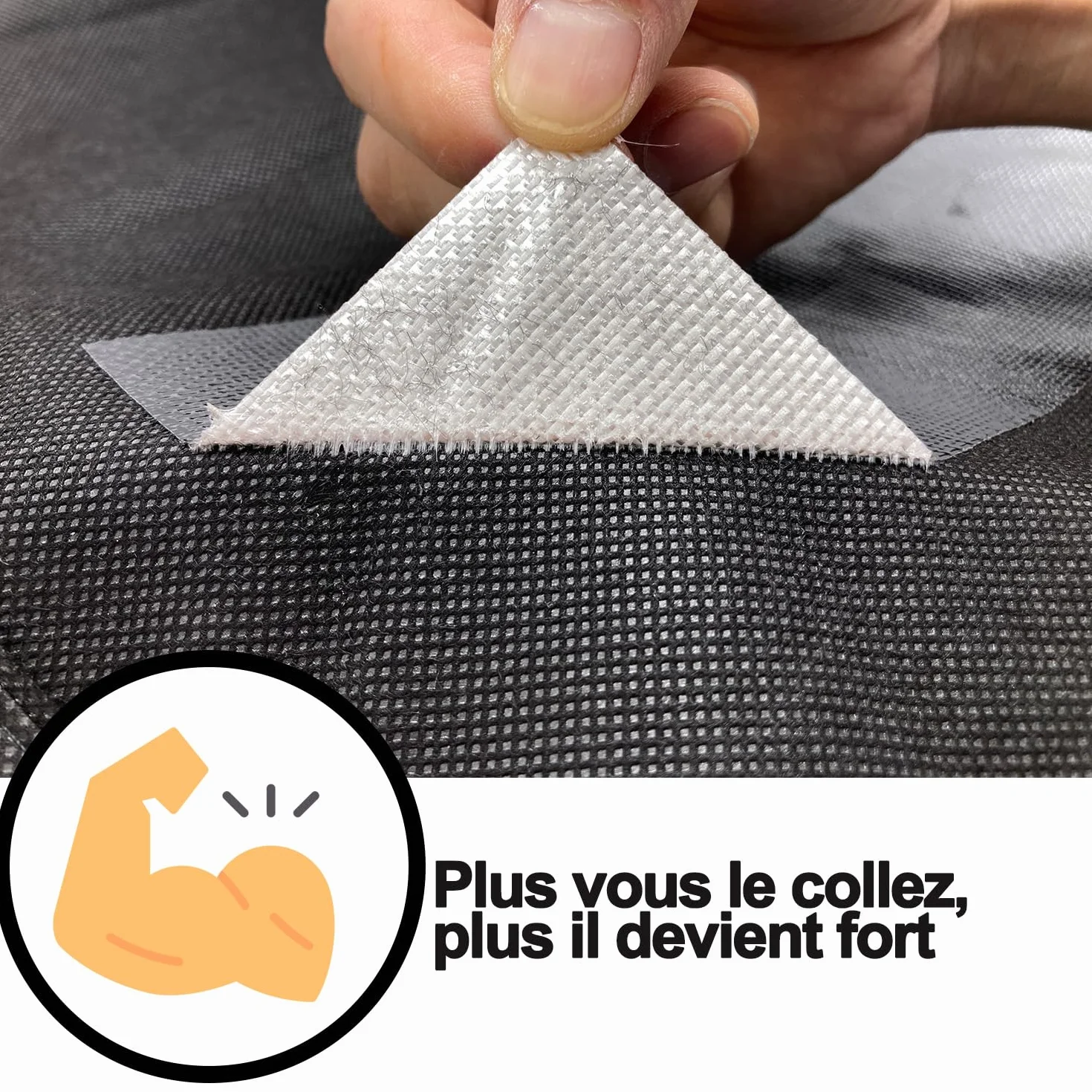 Ruban de réparation imperméable pour auvent bâche toile tente 7.6cm × 6m noir résistant UV