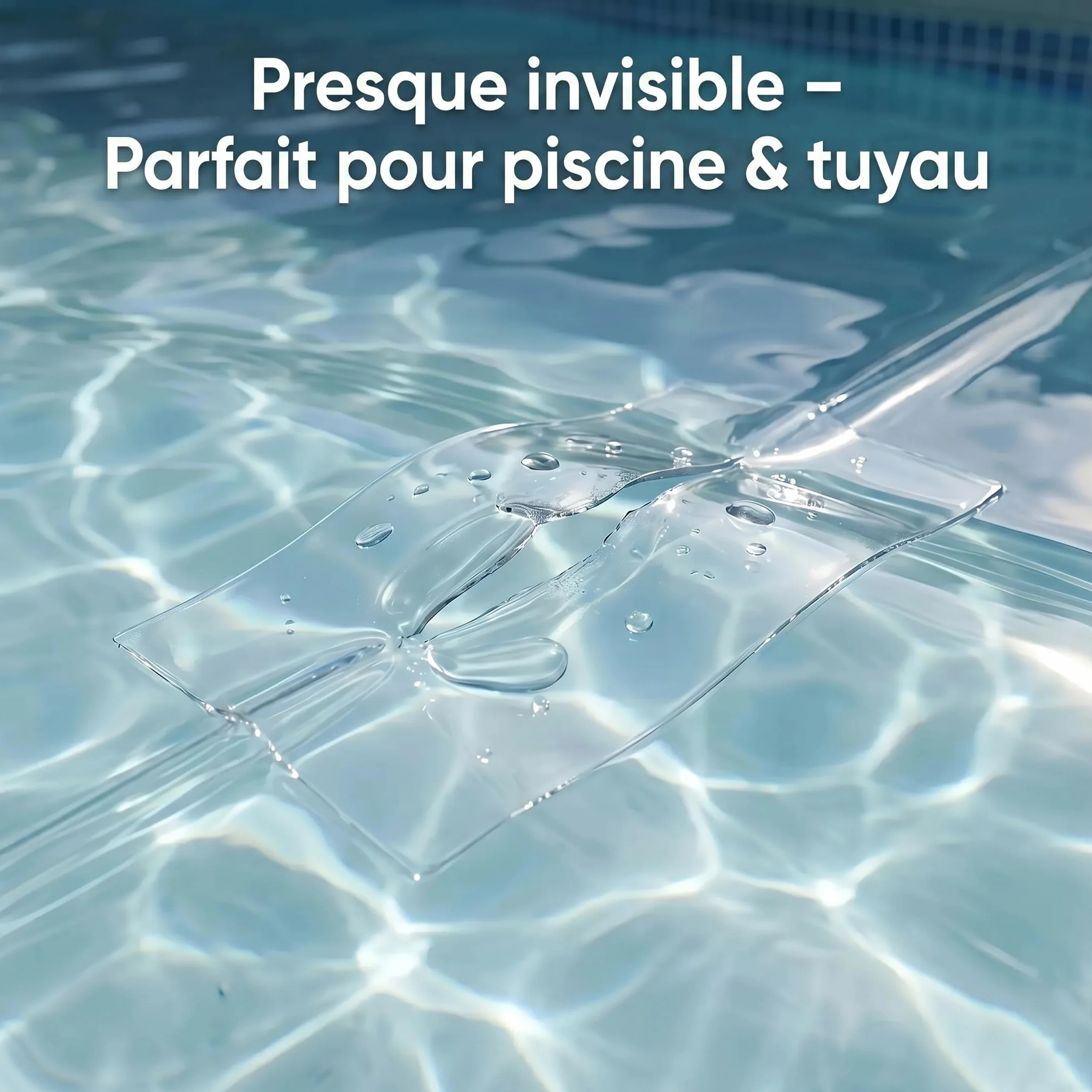 Ruban adhésif transparent étanche T-REX 50mm x 1,5m résistant aux UV chaleur piscine extérieur