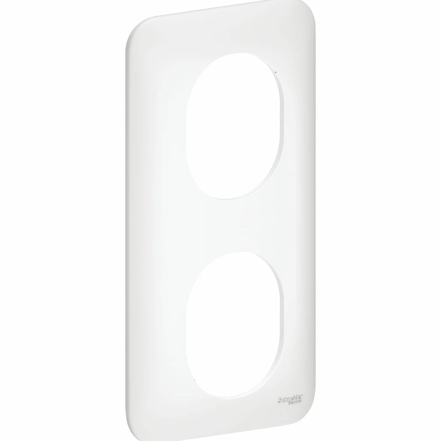 Ovalis plaque de finition 2 postes vertical entraxe 57mm