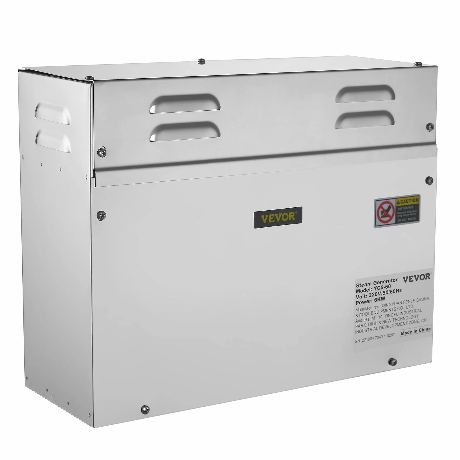 Générateur de vapeur 6 kW pour sauna avec contrôleur numérique