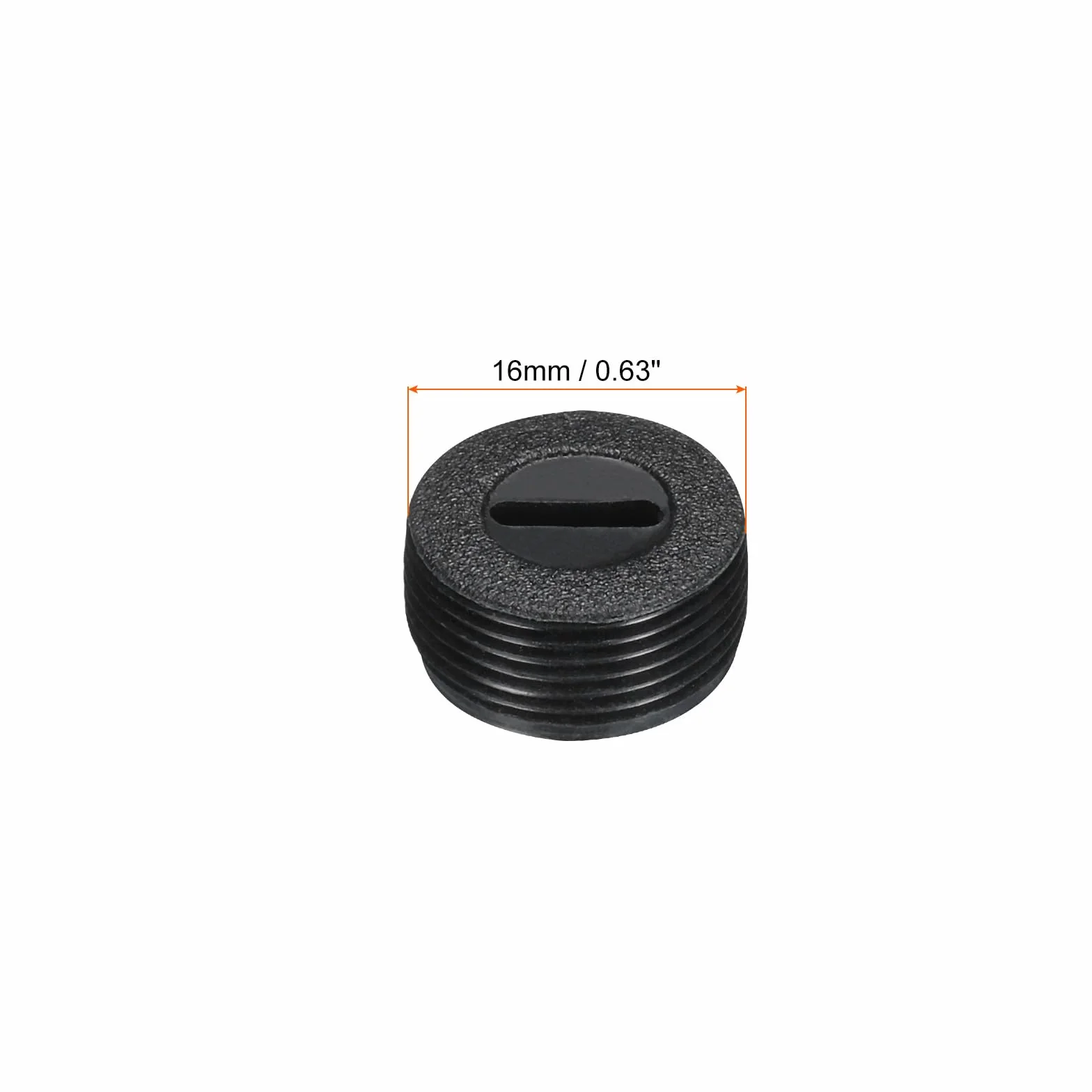 QUARKZMAN Capuchon de Porte-Balais en Plastique pour Moteur Électrique, Filetage Noir, Diamètre Extérieur 16 mm, Hauteur 8 mm, Lot de 8