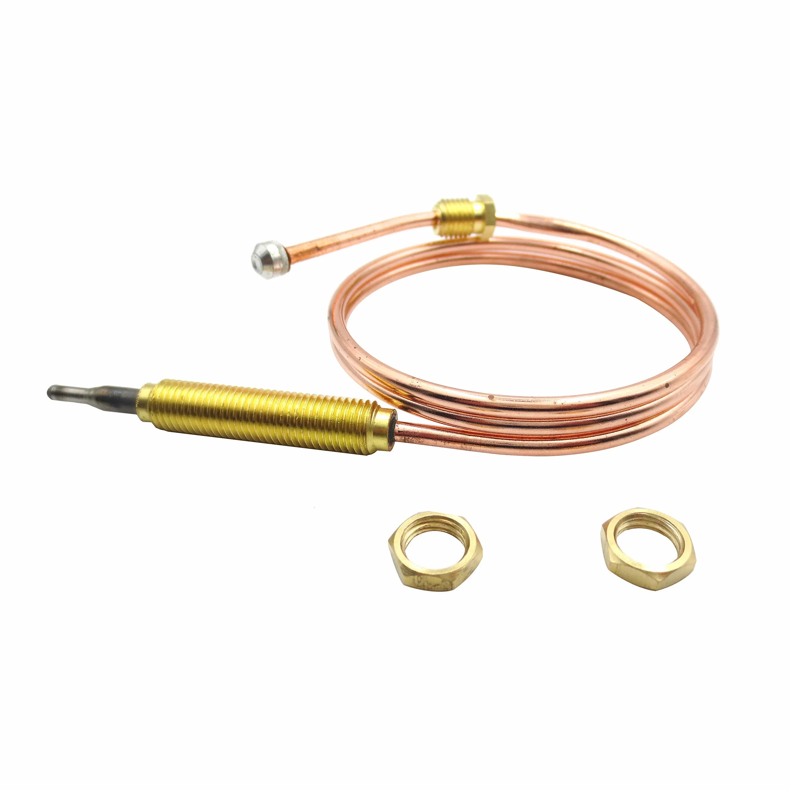 Terre étoile à gaz universel thermocouple 0.6 metres de long utilisé sur grille pour barbecue ou Foyer Chauffage ou chauffage de l'eau à gaz M8 x 1 Écrou d'extrémité et tête à bout