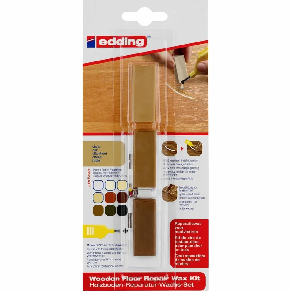 edding 8902 cire de réparation pour parquets chêne 3 cires dures réparer rayures