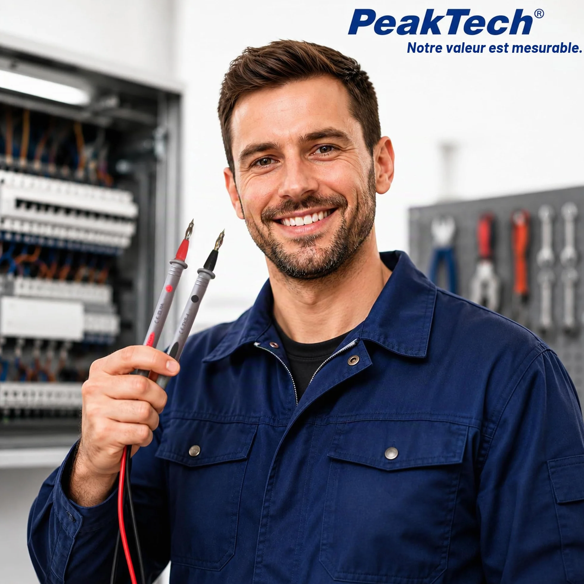 Peak Tech Multimètre de cordons de mesure 120 cm 1000 V AC/DC 10 A Cat III/IV Lot de 4