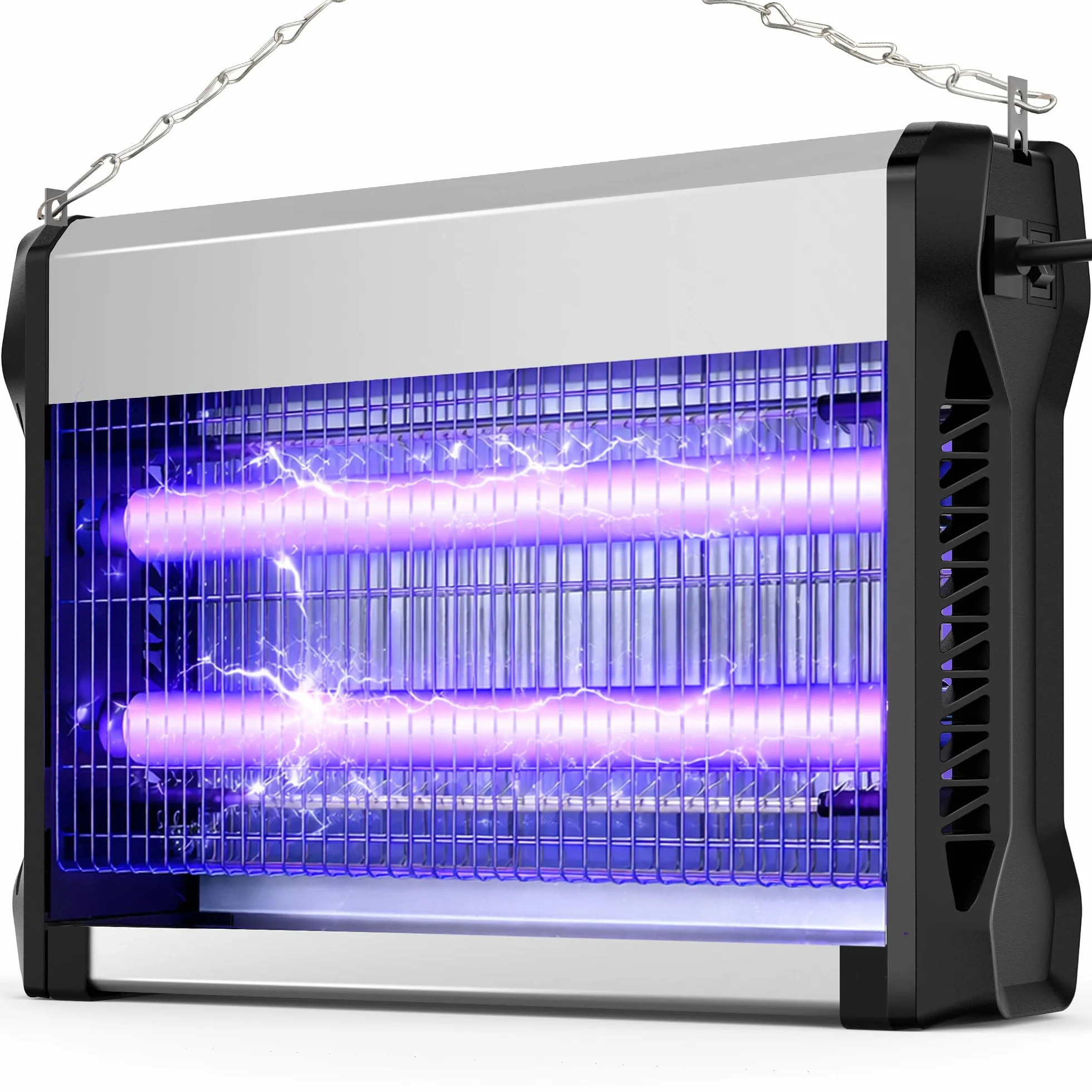 Lampe Anti Moustique, 20W Tueur de Mouches 2500V, Couverture 100㎡ Destructeur d'insectes électrique avec Ignifuge V0, Piège à Moustiques Silencieux pour Intérieur, Chambre, Maison, Cuisine, Bureau