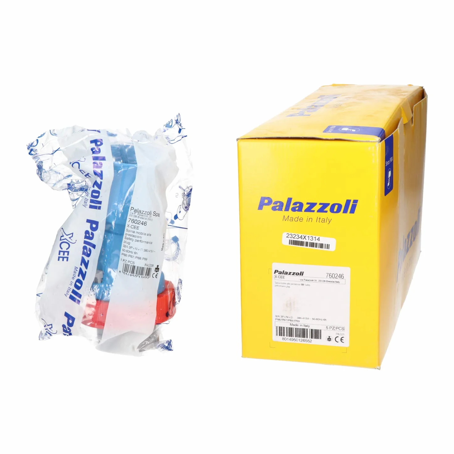 PALAZZOLI 760246 Spina Mobile X CEE 3P+N+T 32A 400V 6H