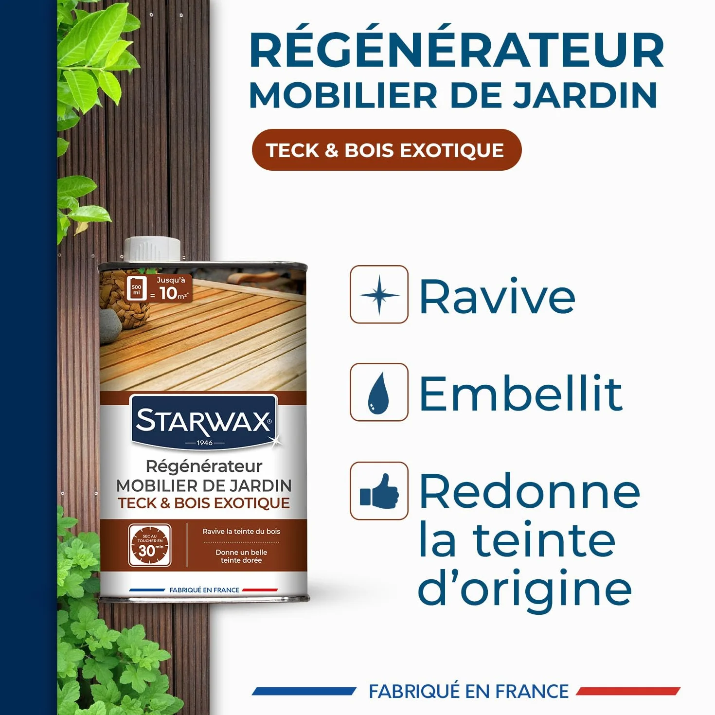 STARWAX Régénérateur Teck Bois Exotiques 500ml Jusqu'à 10m²