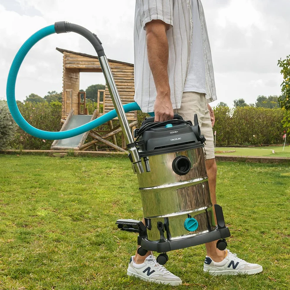 Cecotec Conga Rockstar Wet & Dry Steel Pro Aspirateur Solides et Liquides 30 L 1600 W 23 kPa