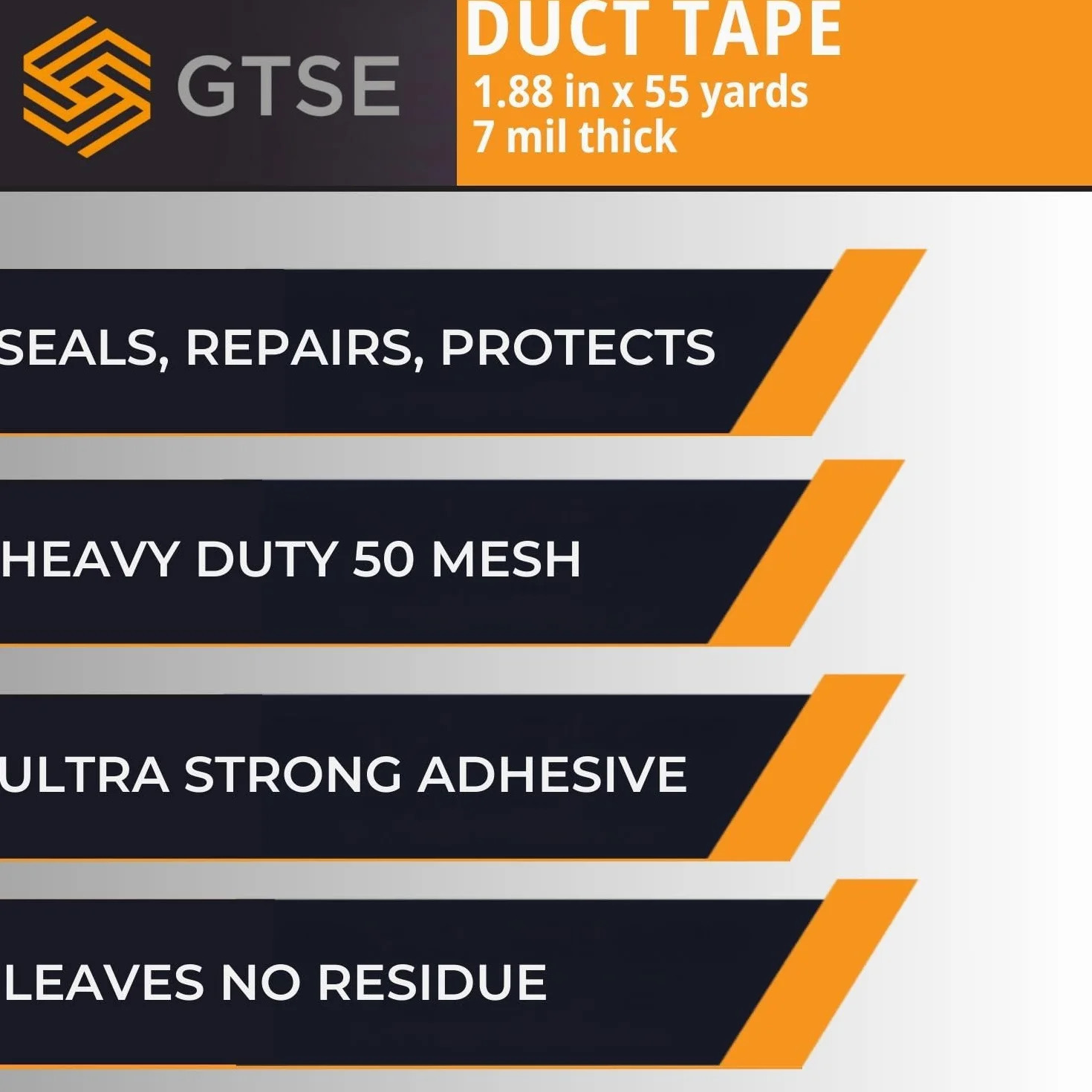 GTSE Ruban adhésif toilé Duct tape Gaffer Rouge 48 mm x 50 m 1 rouleau résistant imperméable