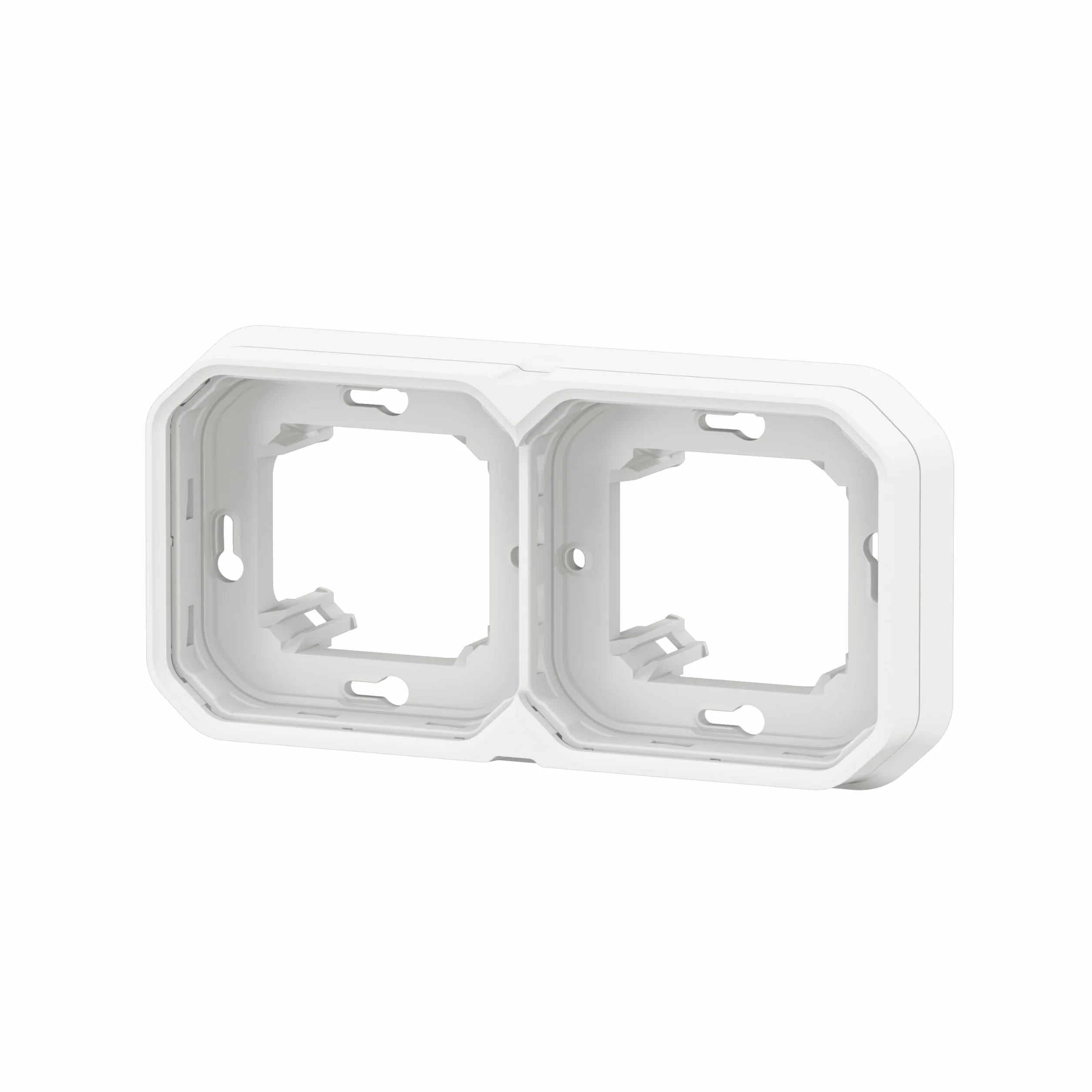 Legrand Plexo Plaque d'Encastrement 2 Postes Blanc Horizontal Vertical