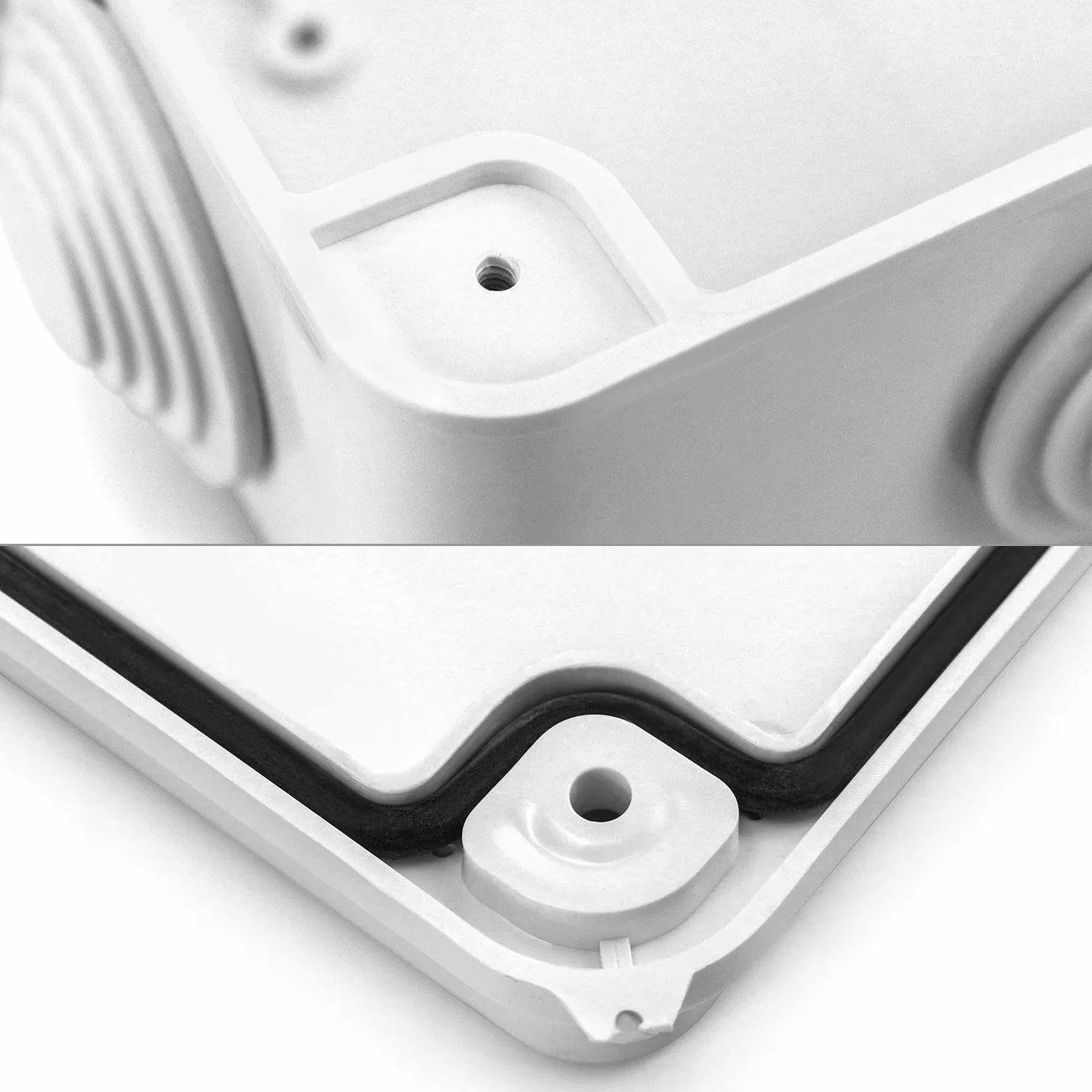 QWORK Boite de derivation IP65 plastique ABS etanche exterieur Blanc 200 x 155 x 80 mm