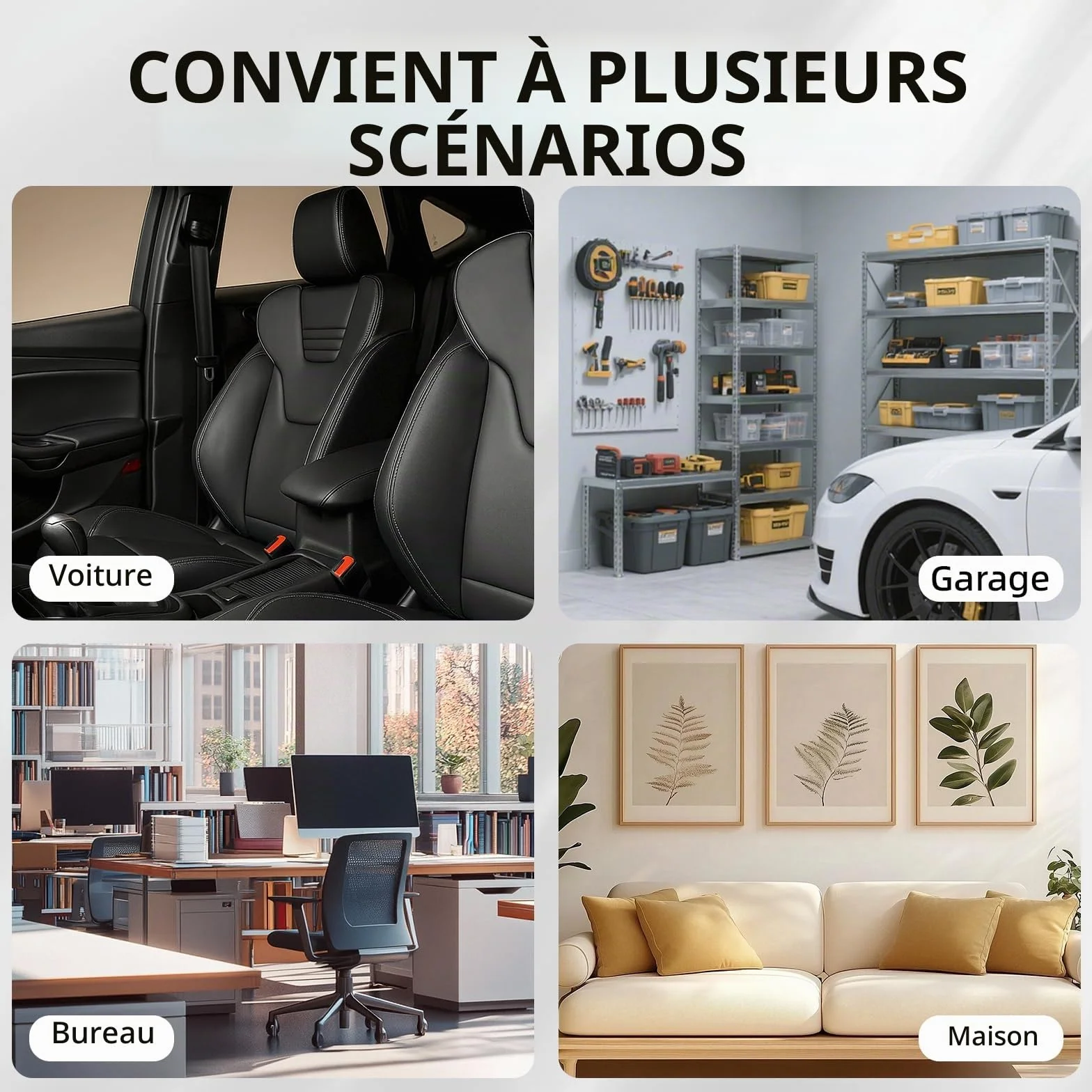 3M Ruban Auto-Adhésif 50MM x 6M Noir Extra Résistant Nylon pour Bricolage Réparations