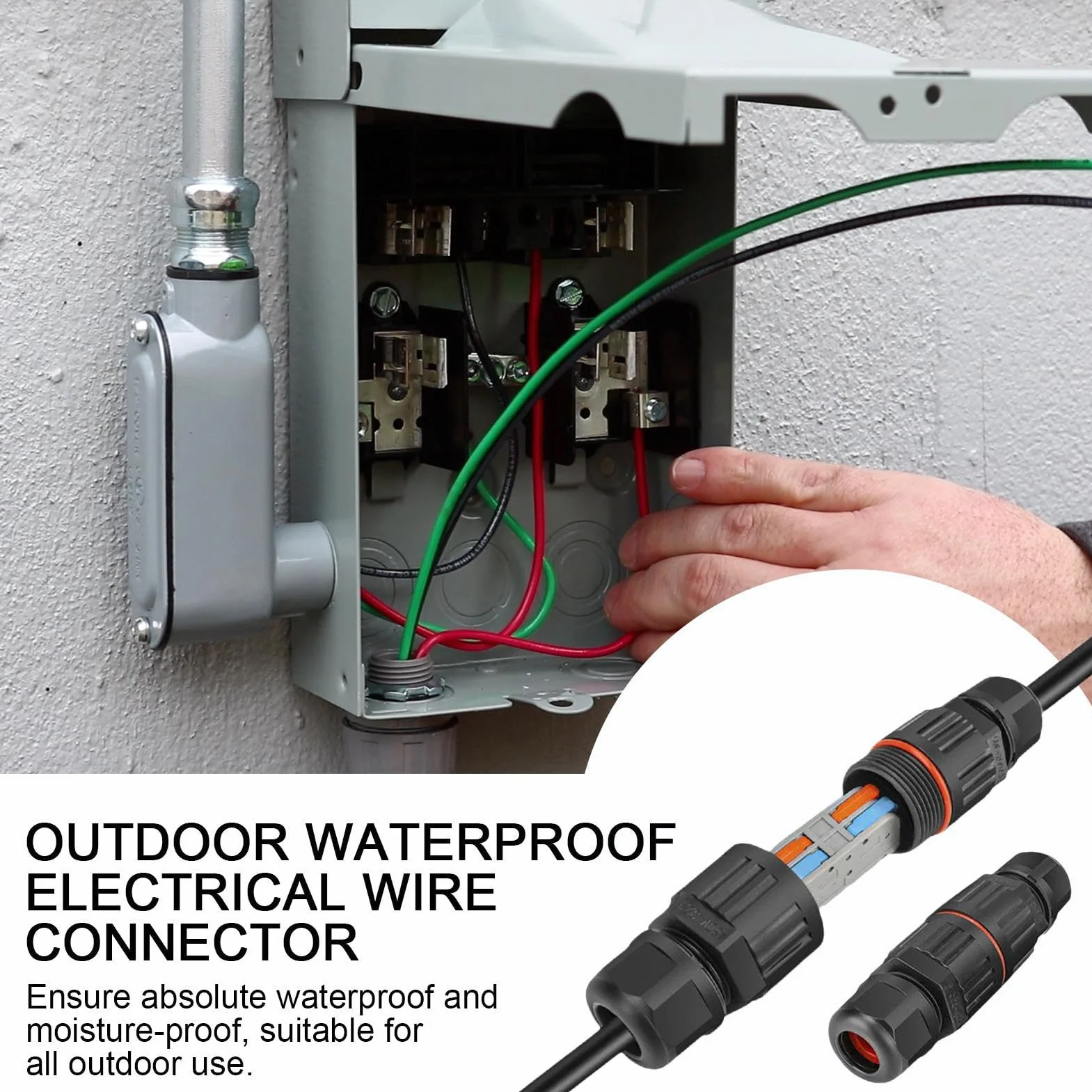Connecteur de fils étanche boîtier de raccordement électrique extérieur jardin éclairage