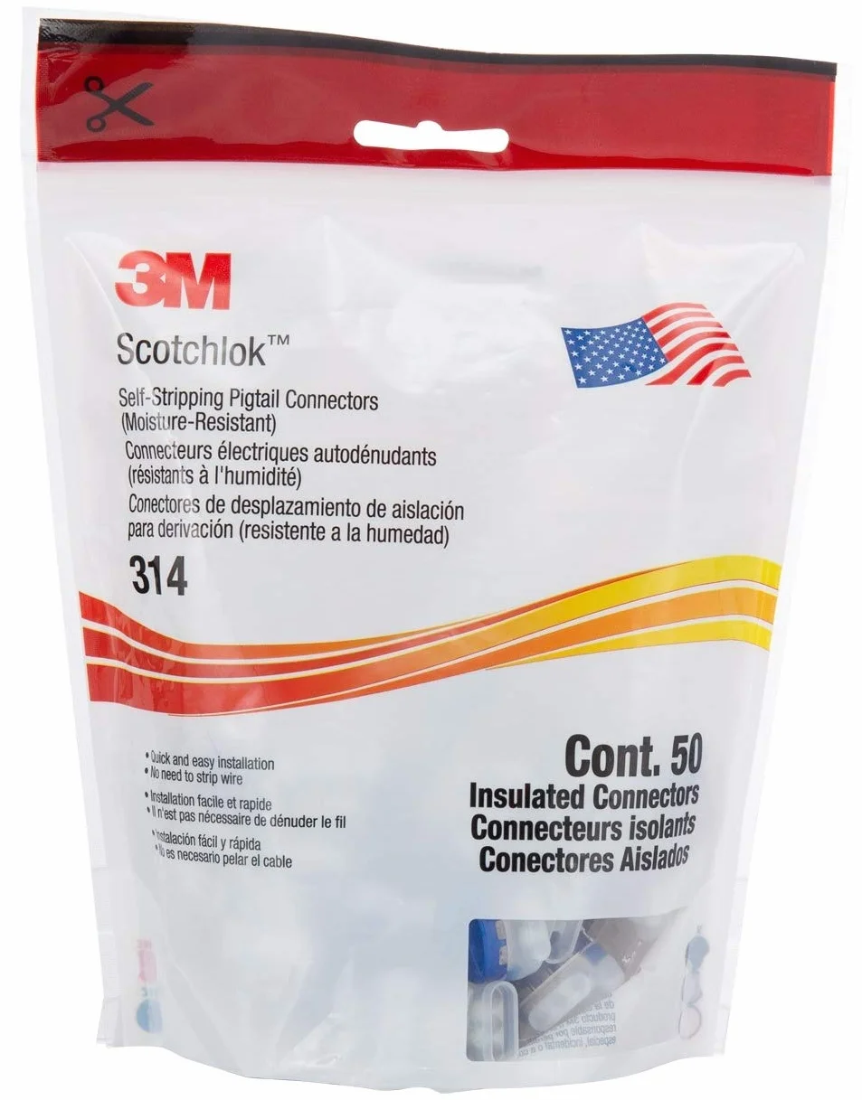 3M Scotchlok 314 Lot de 50 connecteurs de câbles